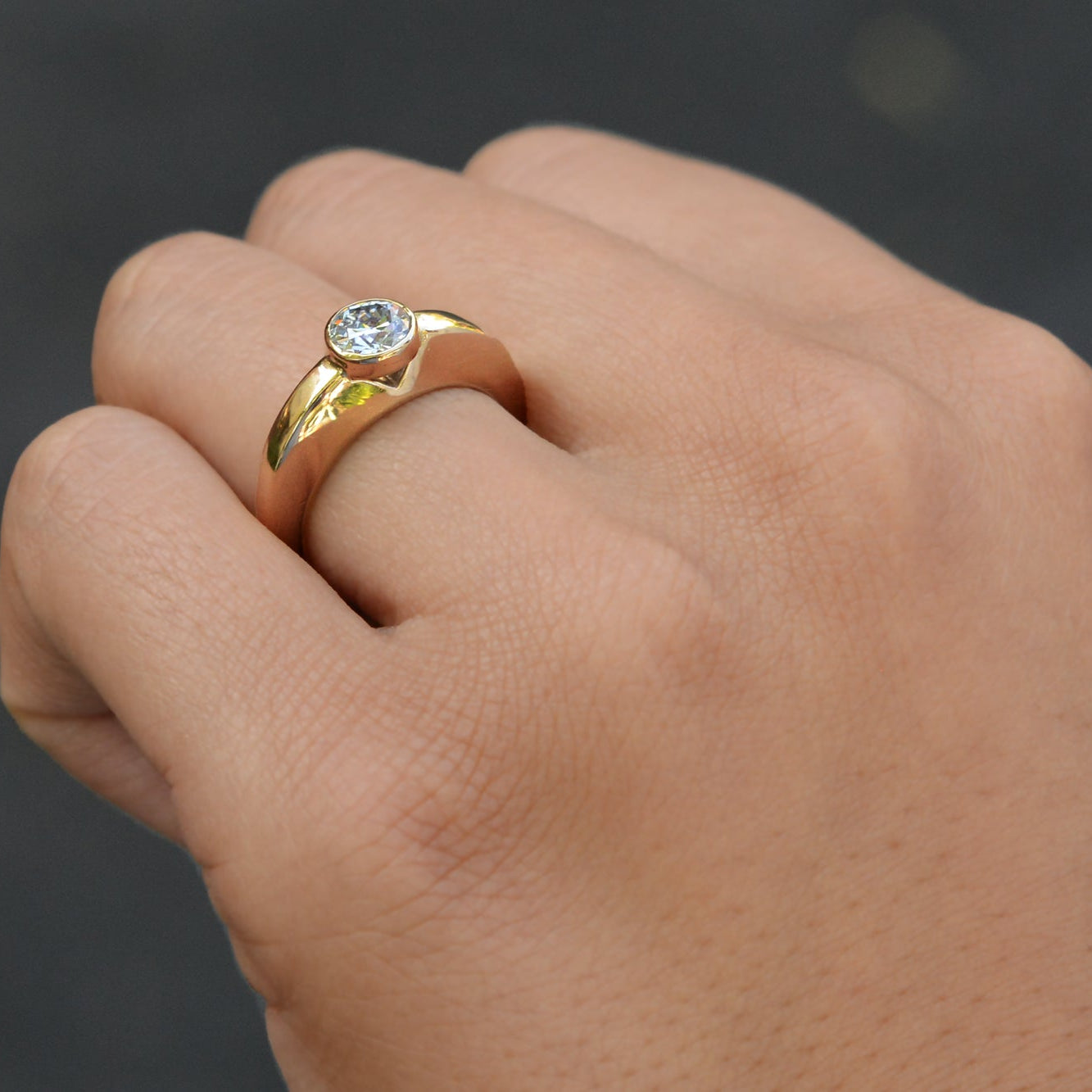 0.65ct Old European Cut Diamond Solitaire Engagement Ring