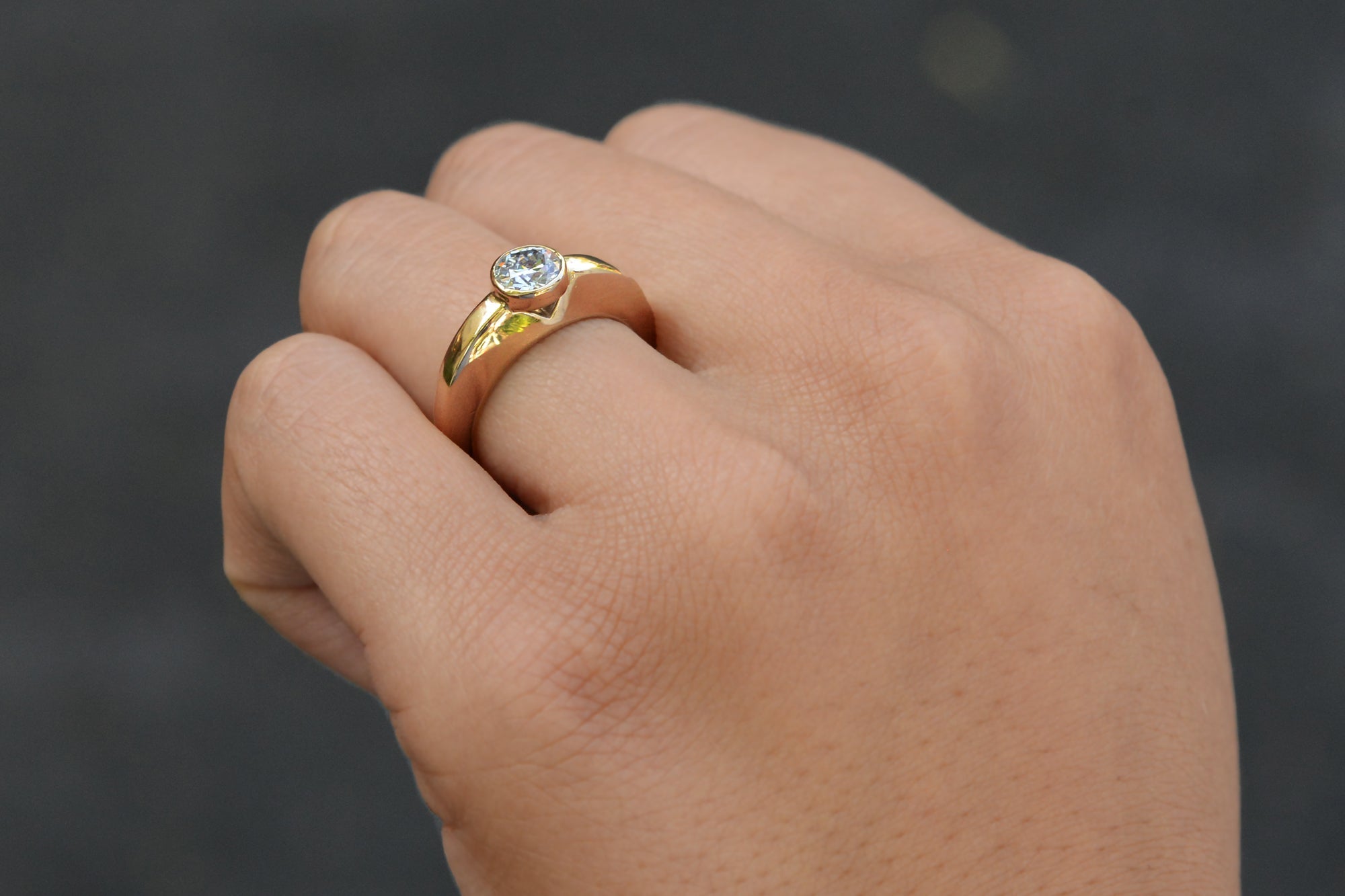 0.65ct Old European Cut Diamond Solitaire Engagement Ring