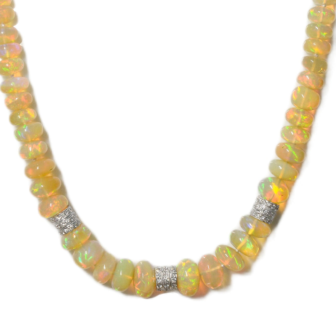 New Opal Diamond Strand Necklace