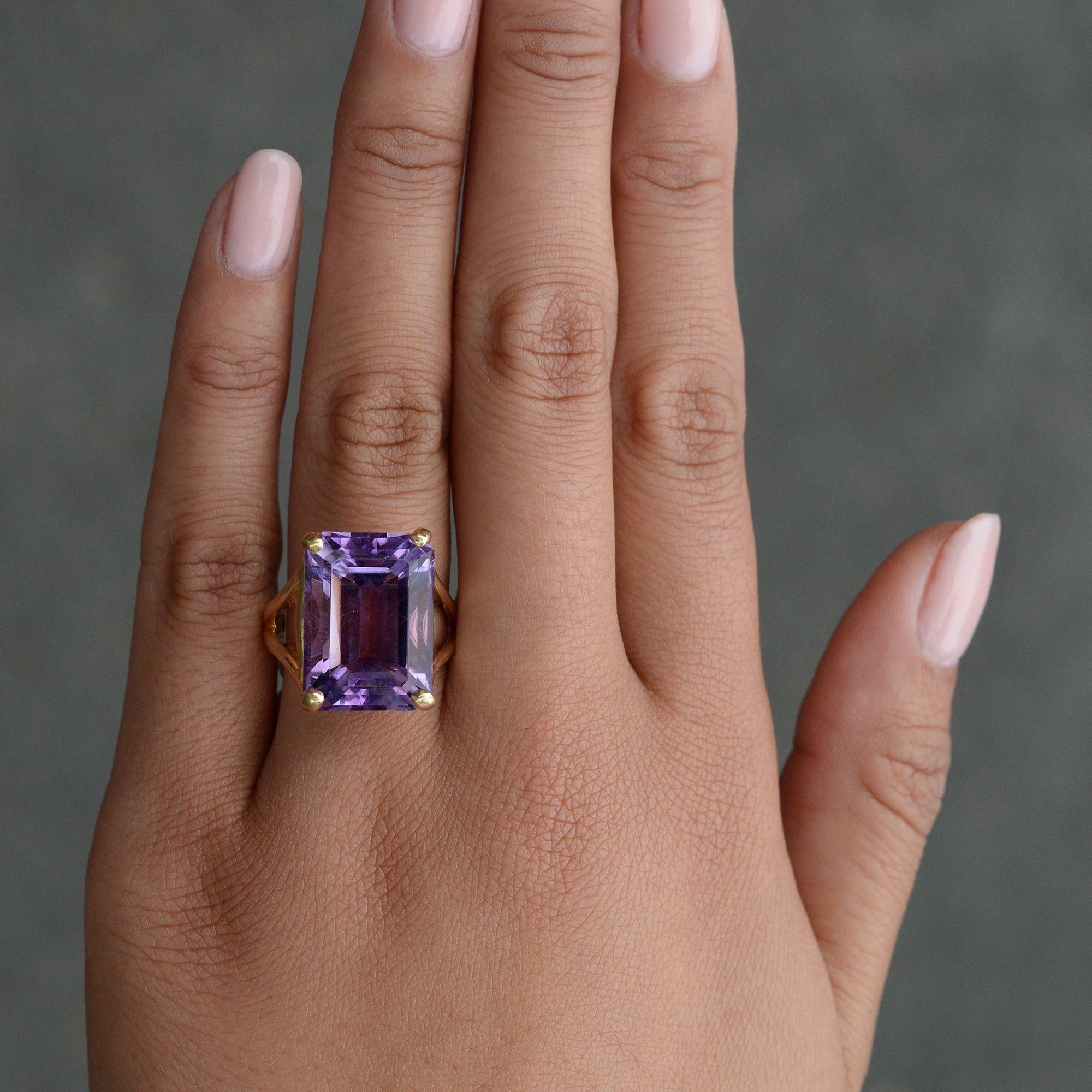 15 Carat Amethyst Estate Cocktail Ring
