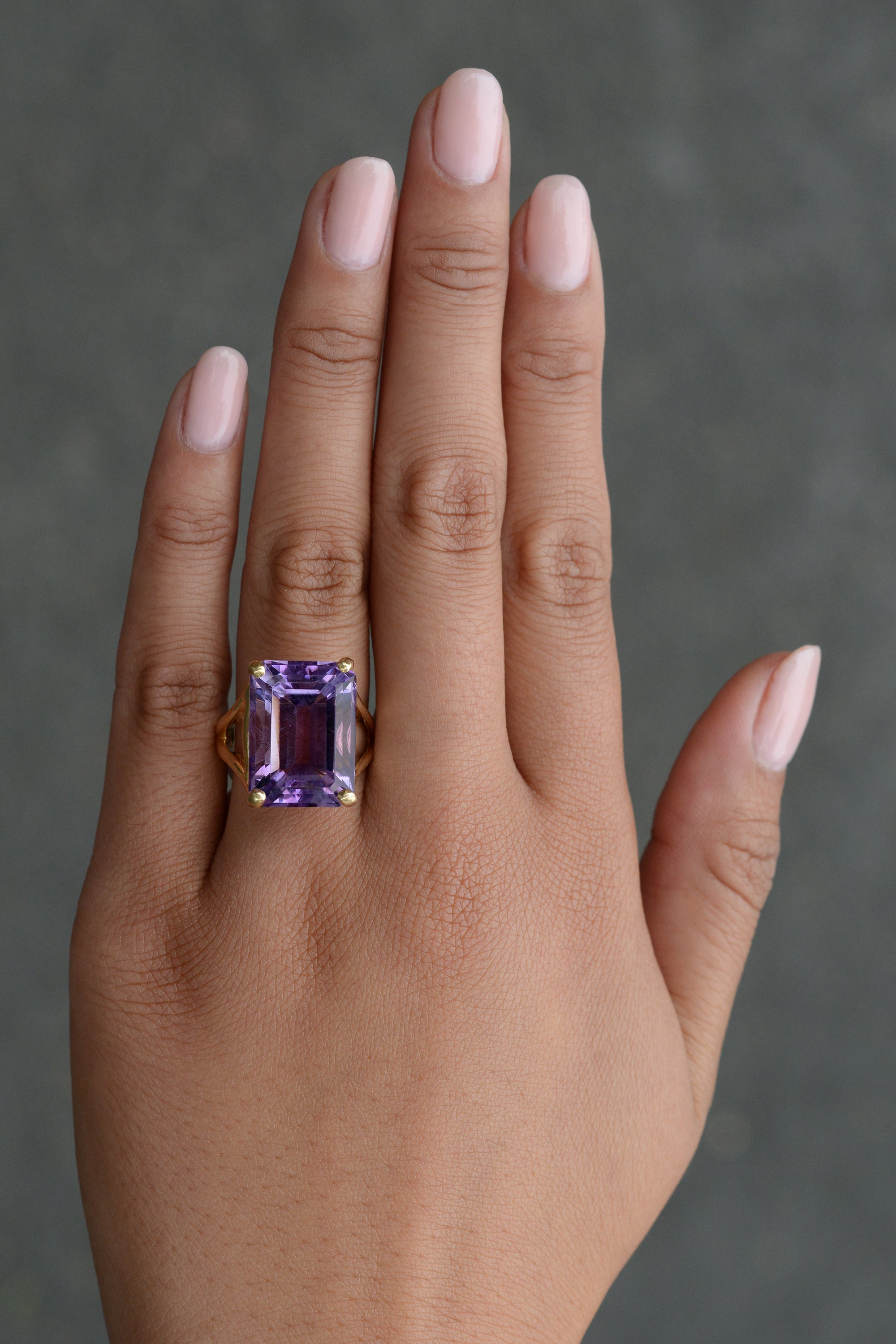 15 Carat Amethyst Estate Cocktail Ring