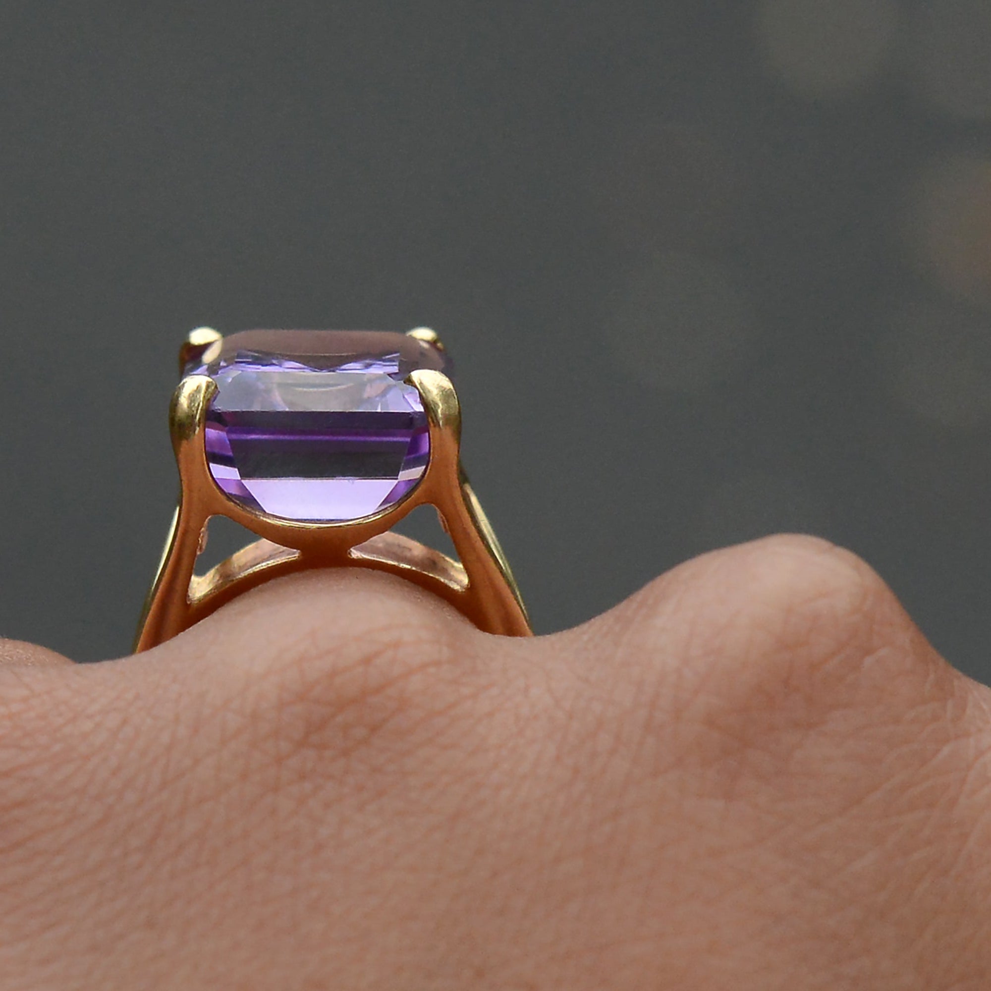15 Carat Amethyst Estate Cocktail Ring