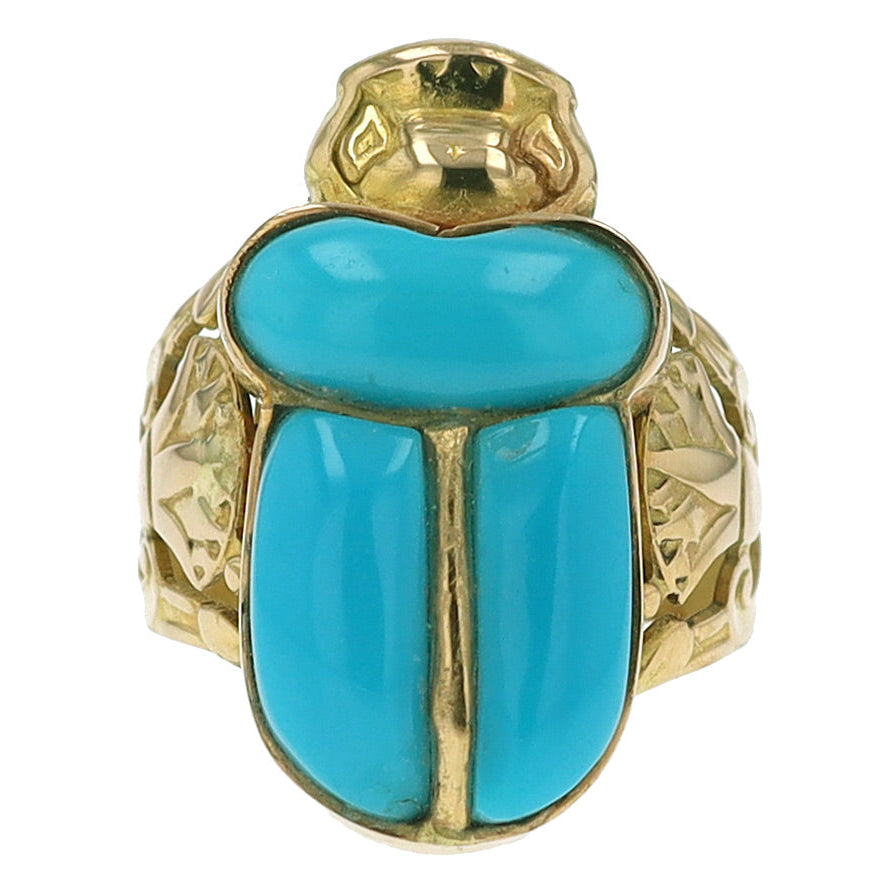 Egyptian Turquoise Gold Ring