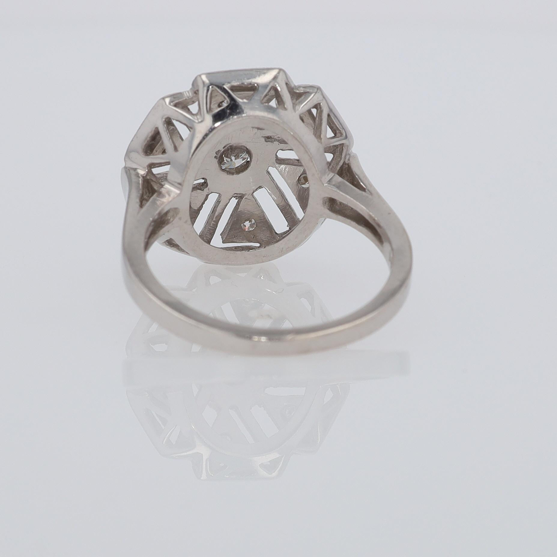 1920's Art Deco Diamond Cluster Engagement Ring