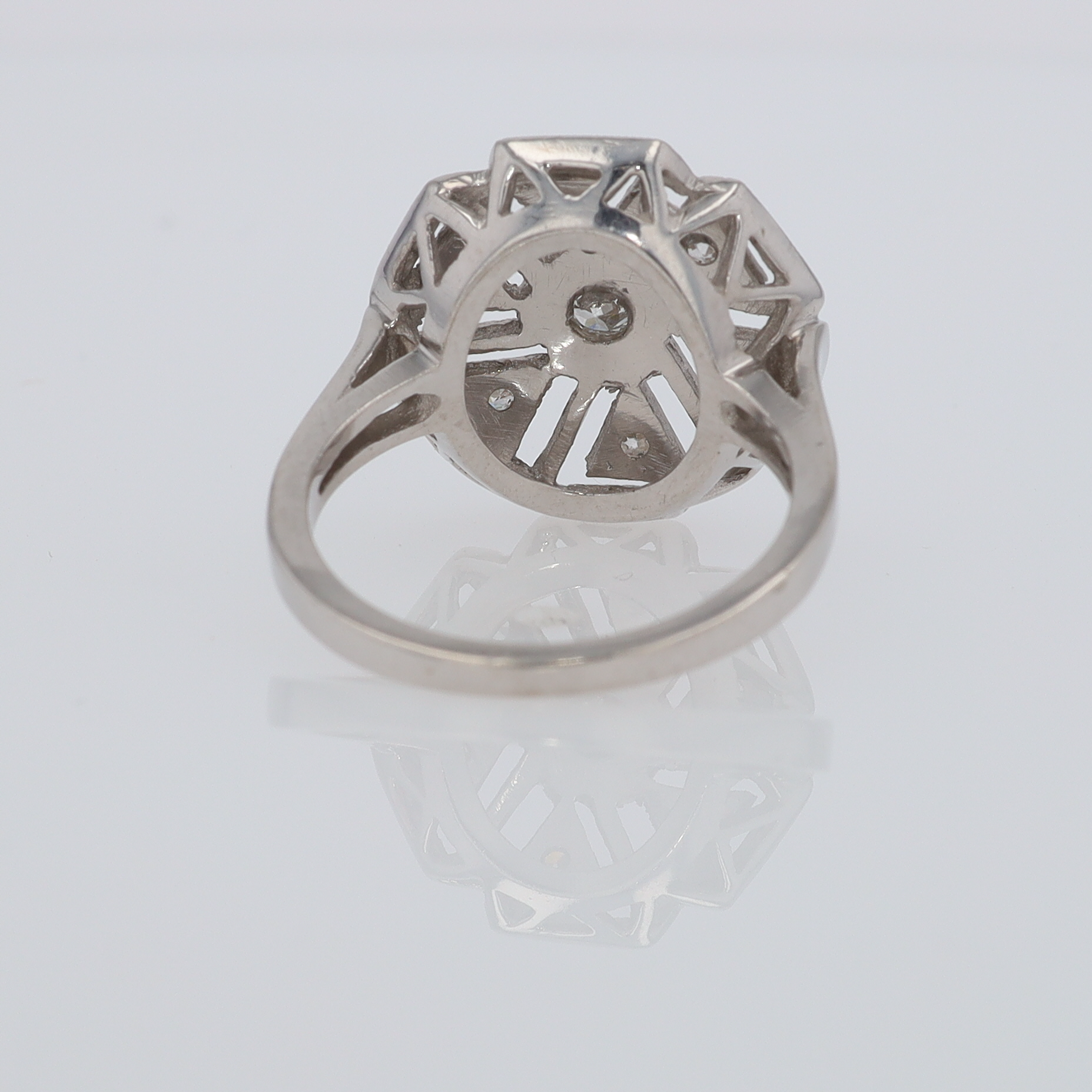 1920's Art Deco Diamond Cluster Engagement Ring