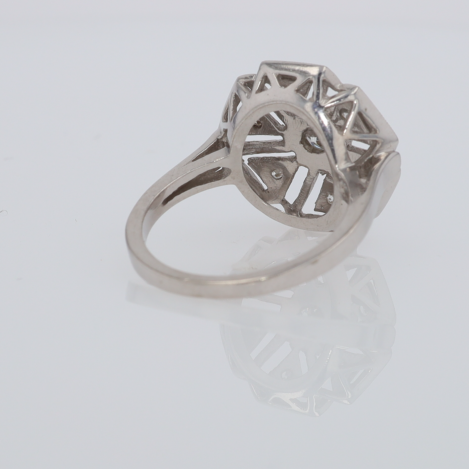 1920's Art Deco Diamond Cluster Engagement Ring