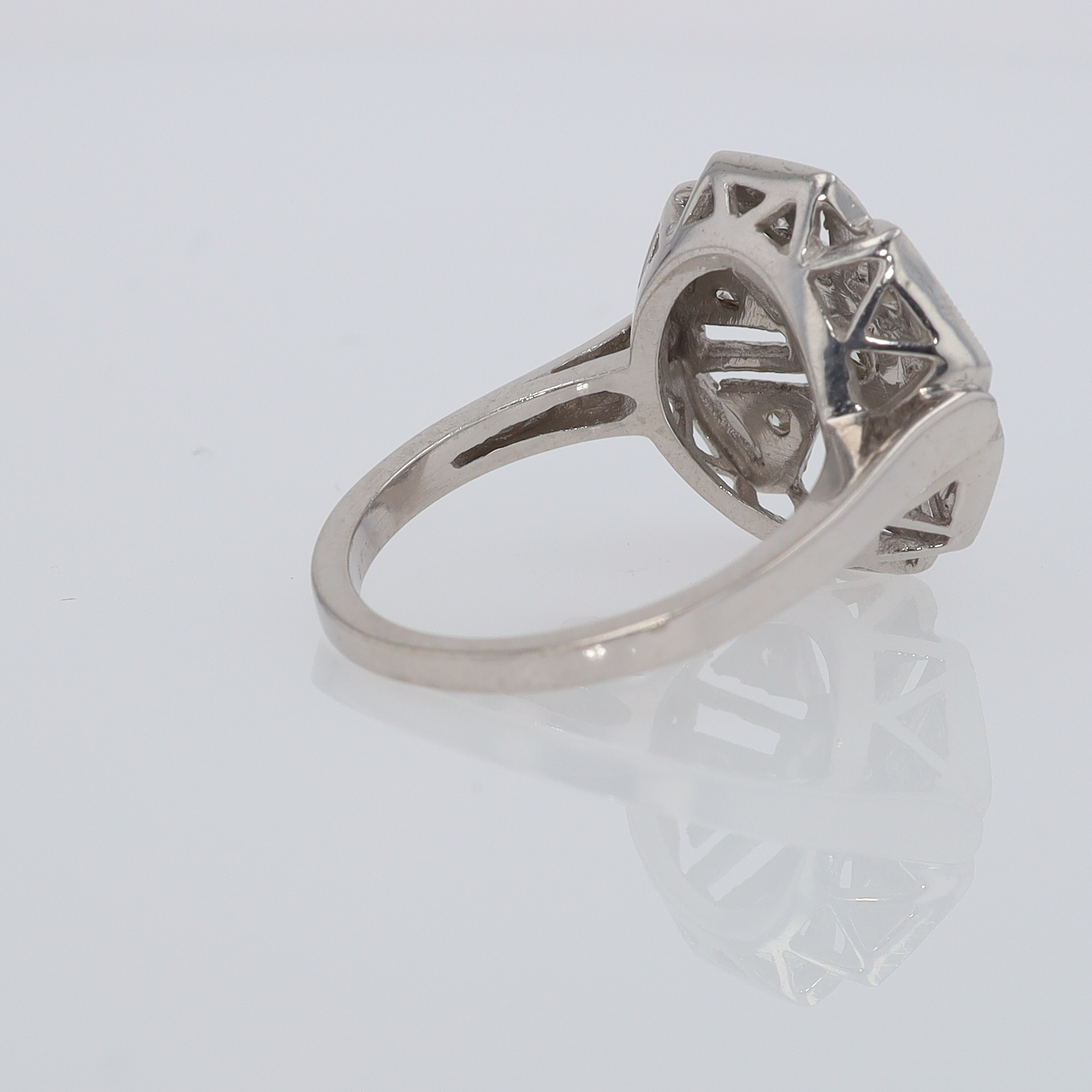 1920's Art Deco Diamond Cluster Engagement Ring