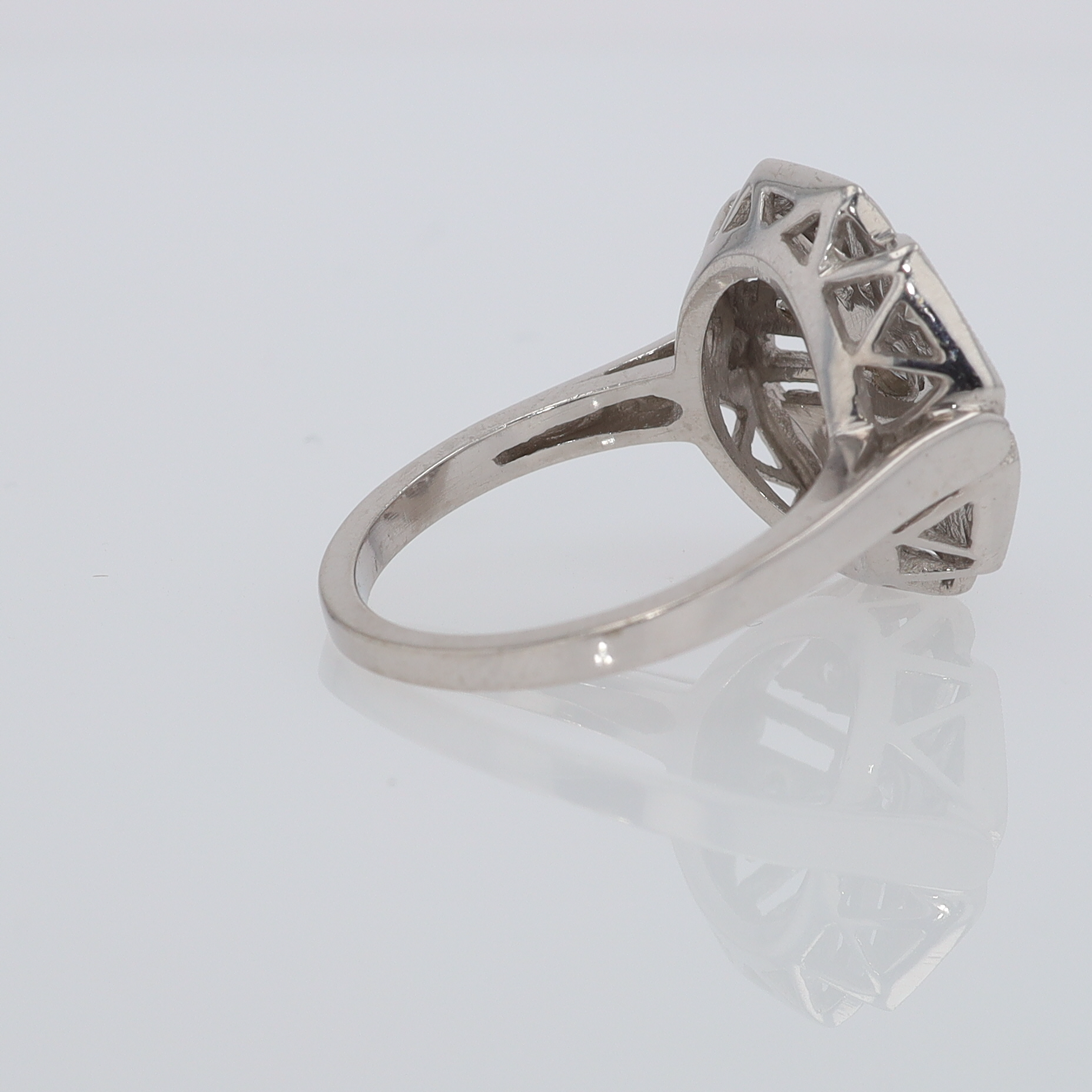 1920's Art Deco Diamond Cluster Engagement Ring