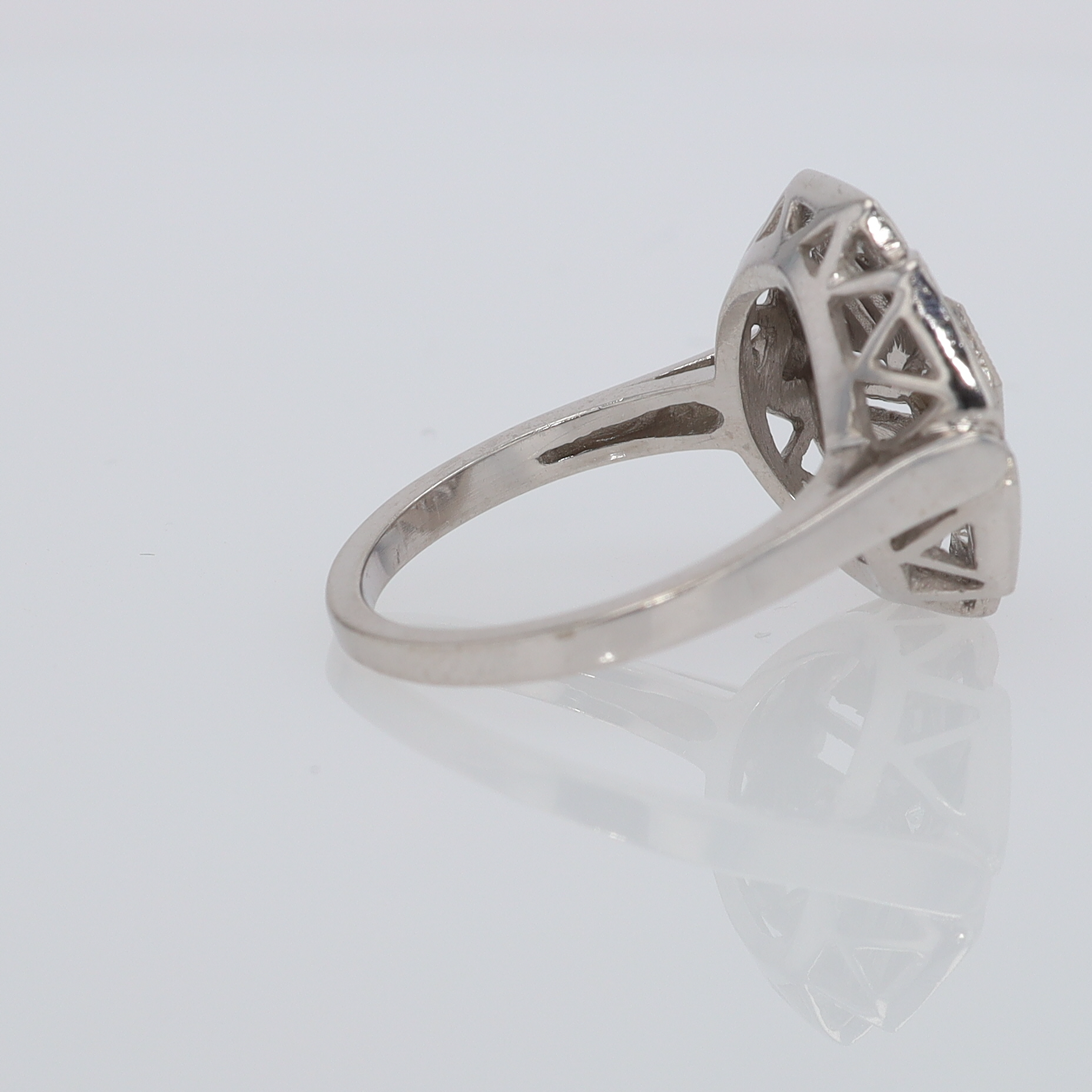 1920's Art Deco Diamond Cluster Engagement Ring