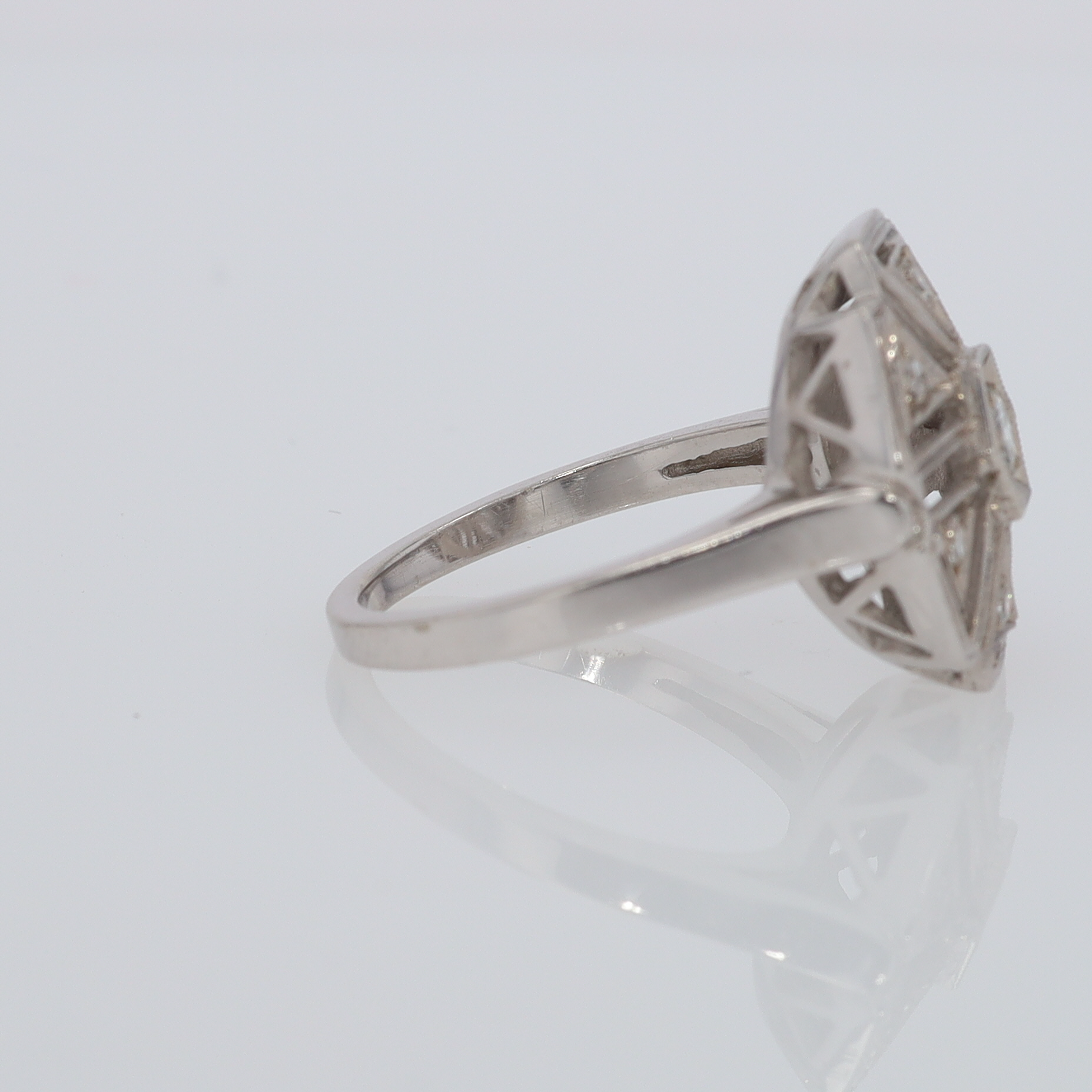 1920's Art Deco Diamond Cluster Engagement Ring