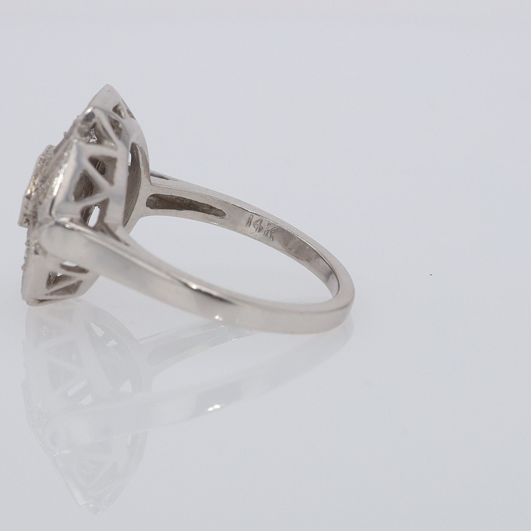 1920's Art Deco Diamond Cluster Engagement Ring