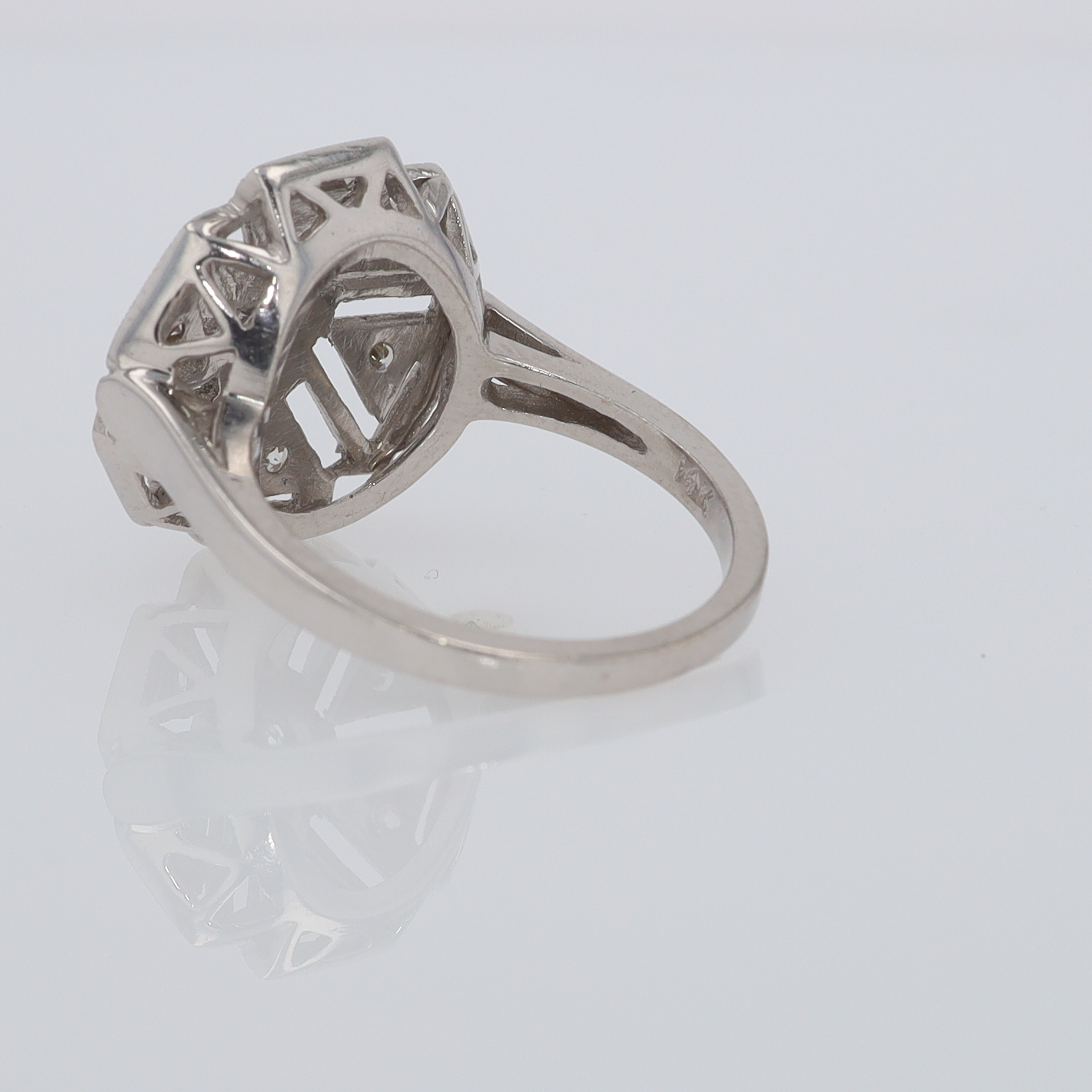 1920's Art Deco Diamond Cluster Engagement Ring