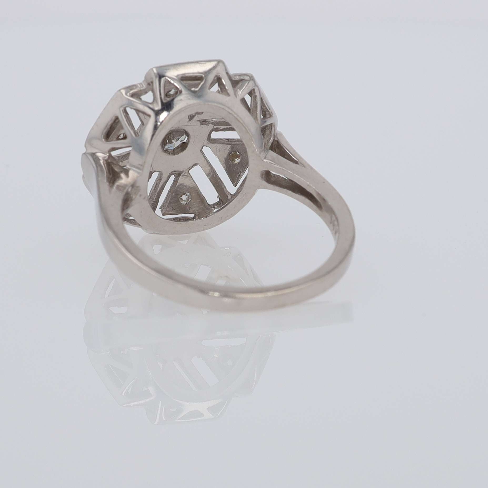 1920's Art Deco Diamond Cluster Engagement Ring