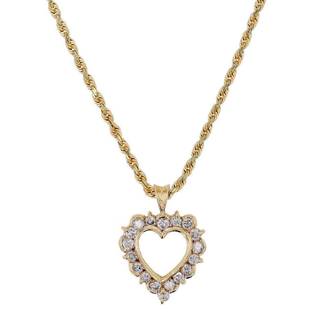 Heart diamond necklace