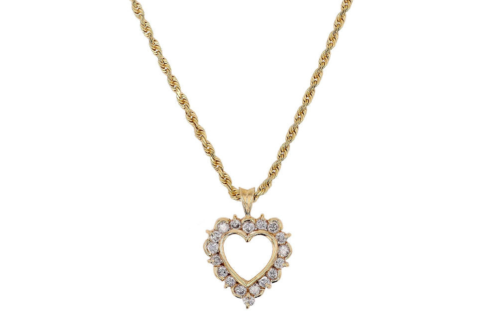 Heart diamond necklace