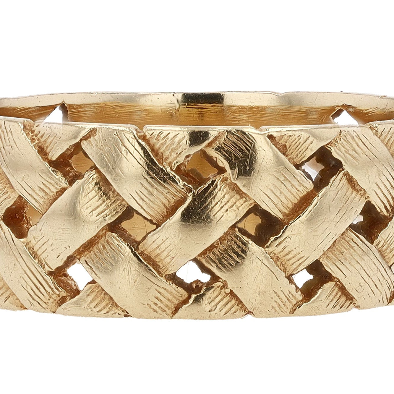 1960s Vintage Yellow Gold Braided Band