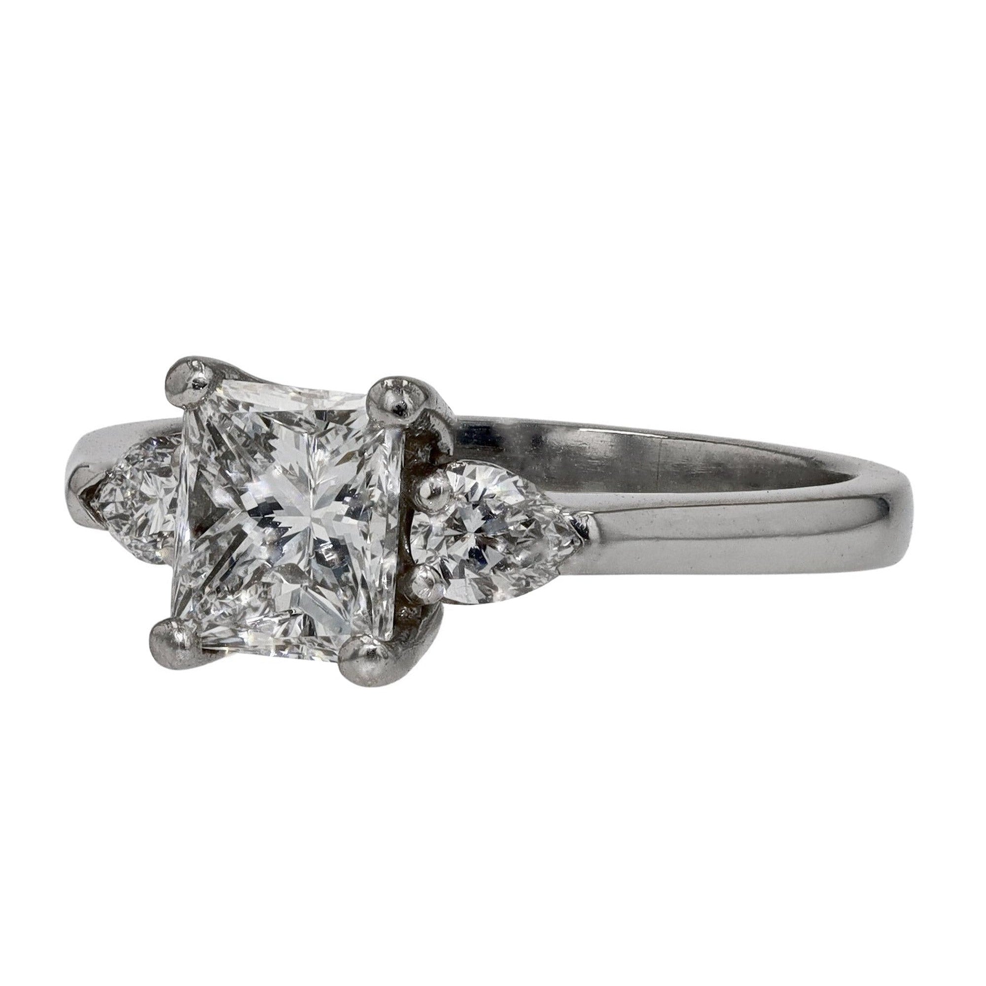 Vintage 1 Carat Princess Cut Engagement Ring