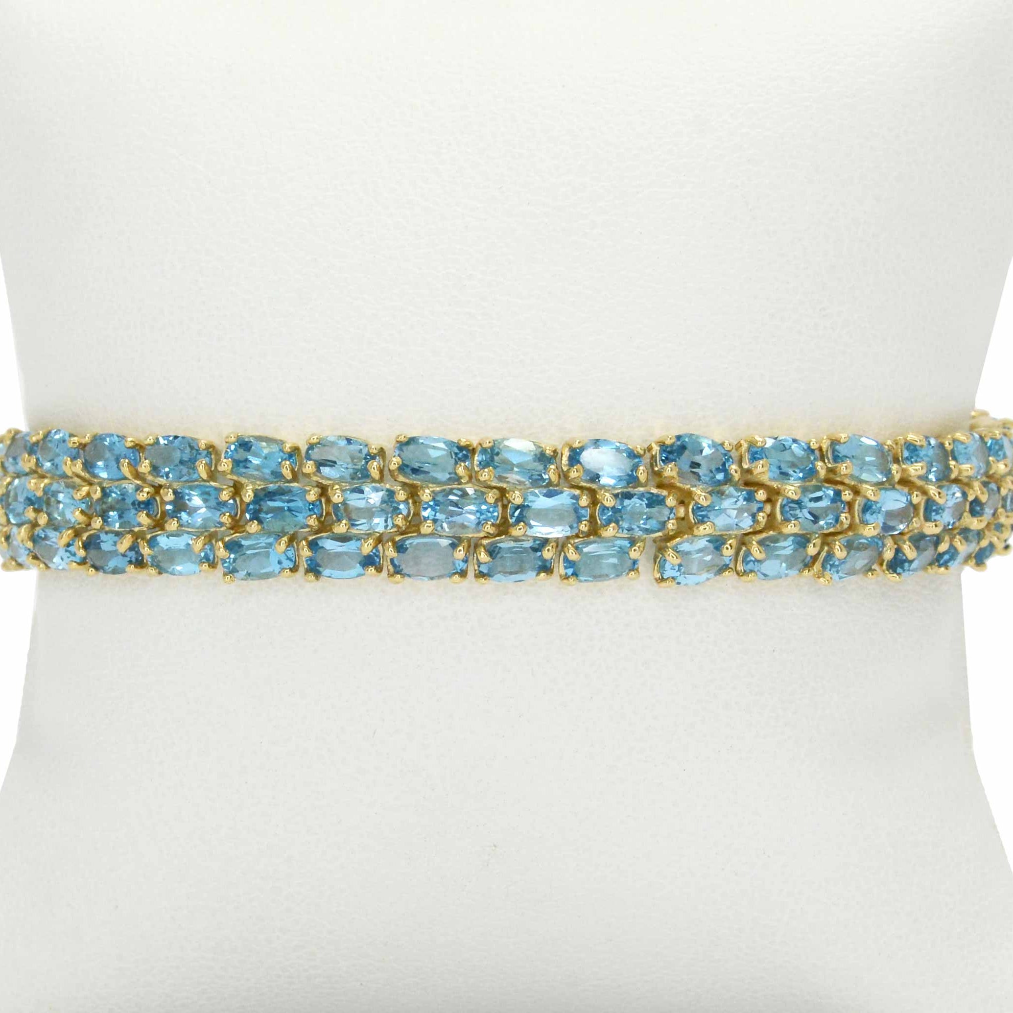 Gold Topaz Tennis Bracelet