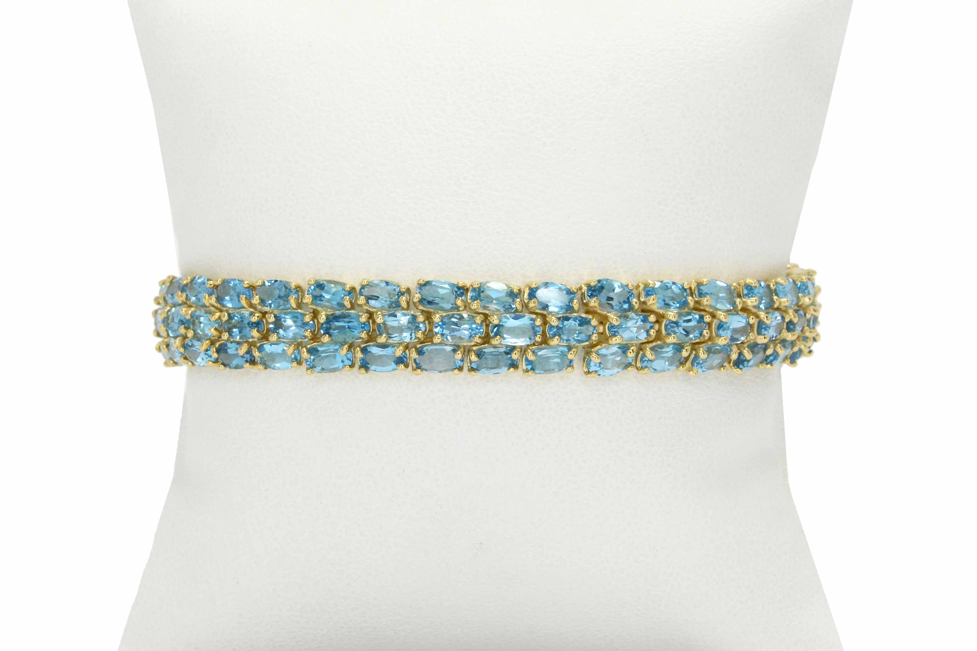 Gold Topaz Tennis Bracelet