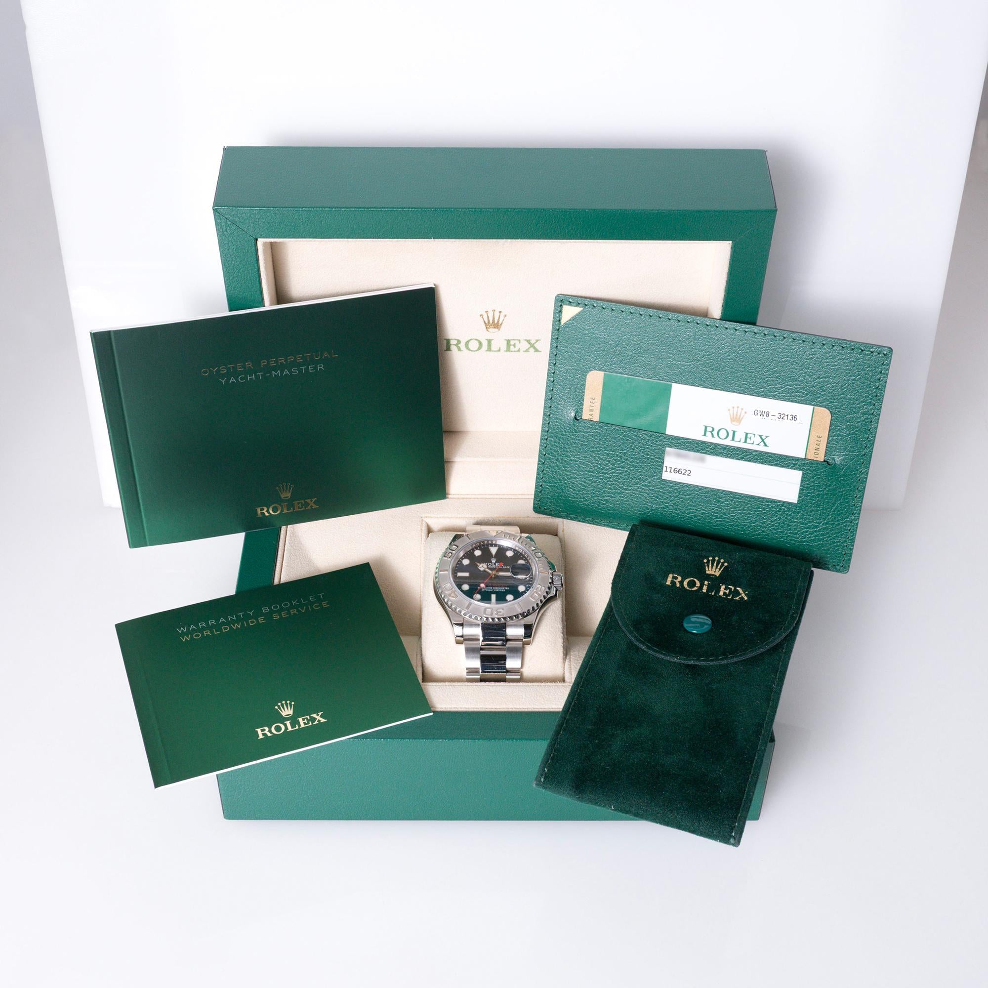 Rolex Yacht Master Blue 40 Reference 116622 Box & Card 2018