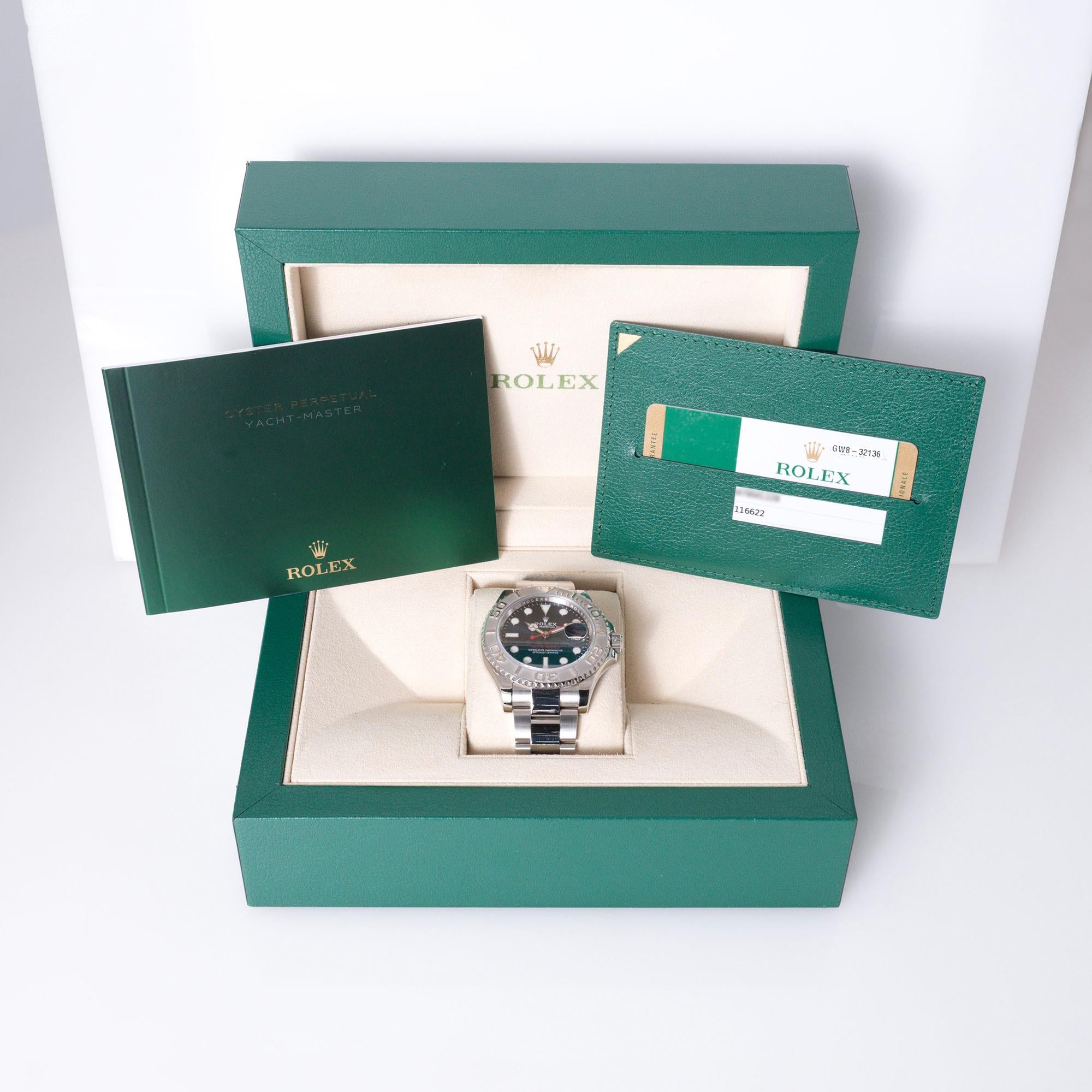 Rolex Yacht Master Blue 40 Reference 116622 Box & Card 2018