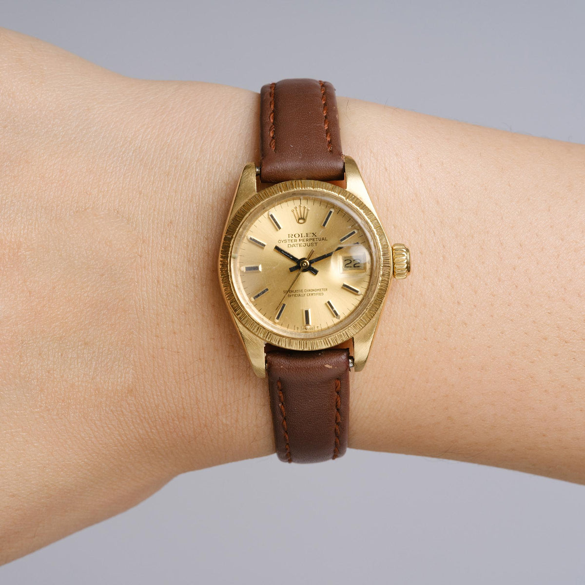 Pre-Owned 1979 Rolex Oyster Perpetual Datejust 26mm 18k Yellow Gold