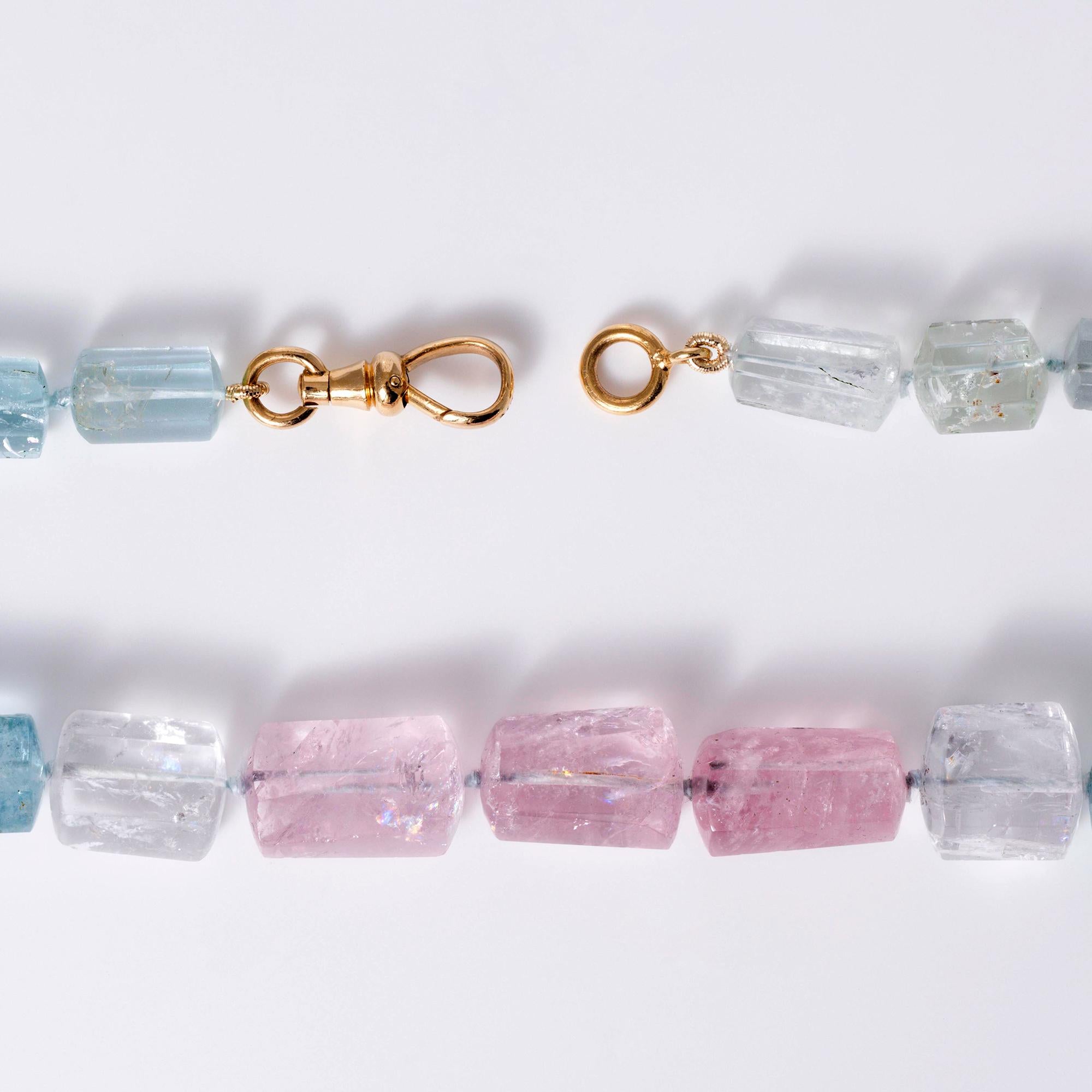 435 Carat Multi Color Raw Aquamarine Specimen Bead Strand