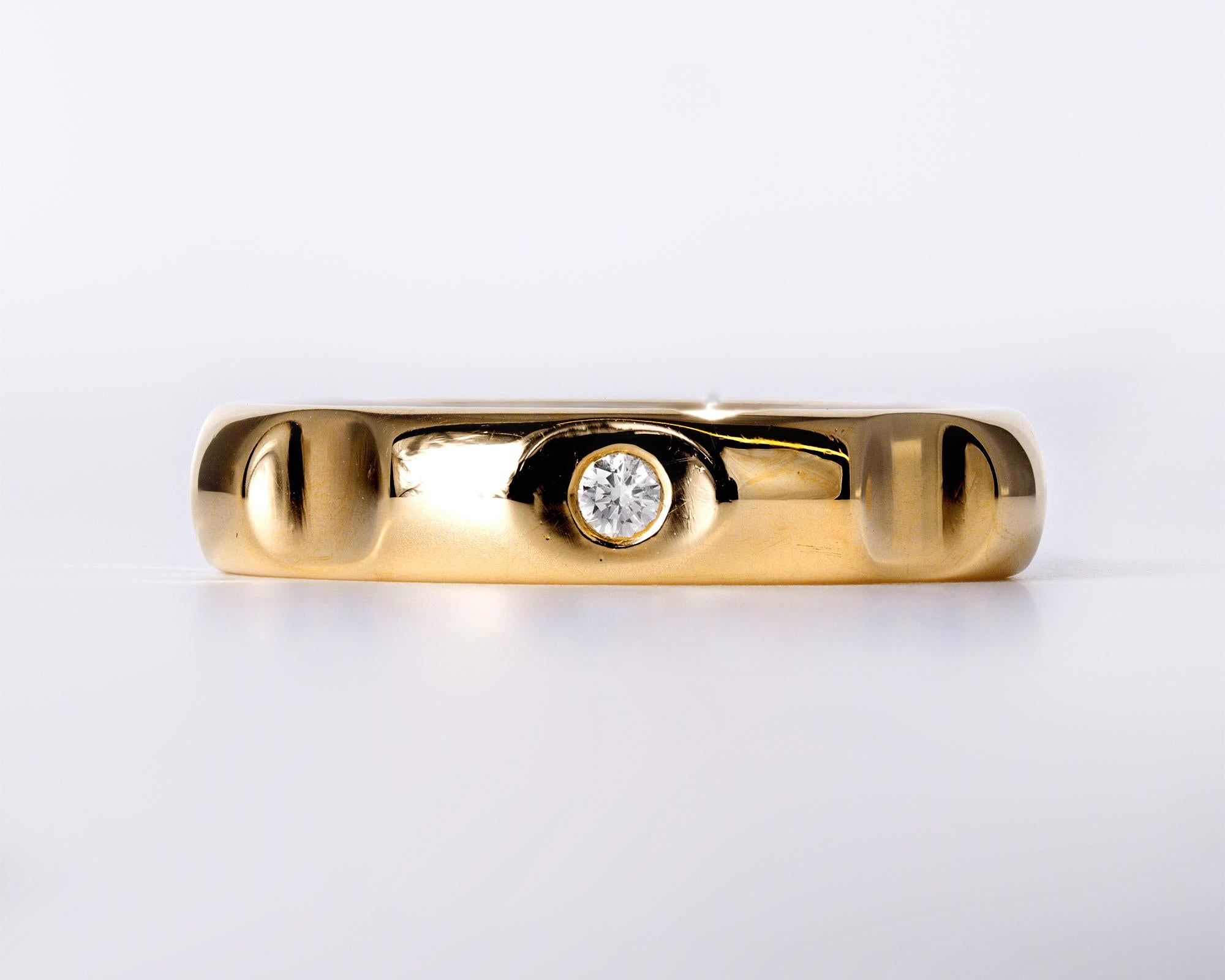 Tiffany & Co Paloma Picasso 18k Rose Gold Diamond Groove Band