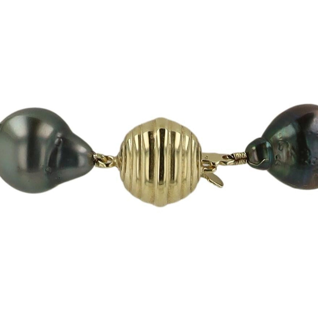 36" Golden South Sea and Black Tahitian Pearl Necklace