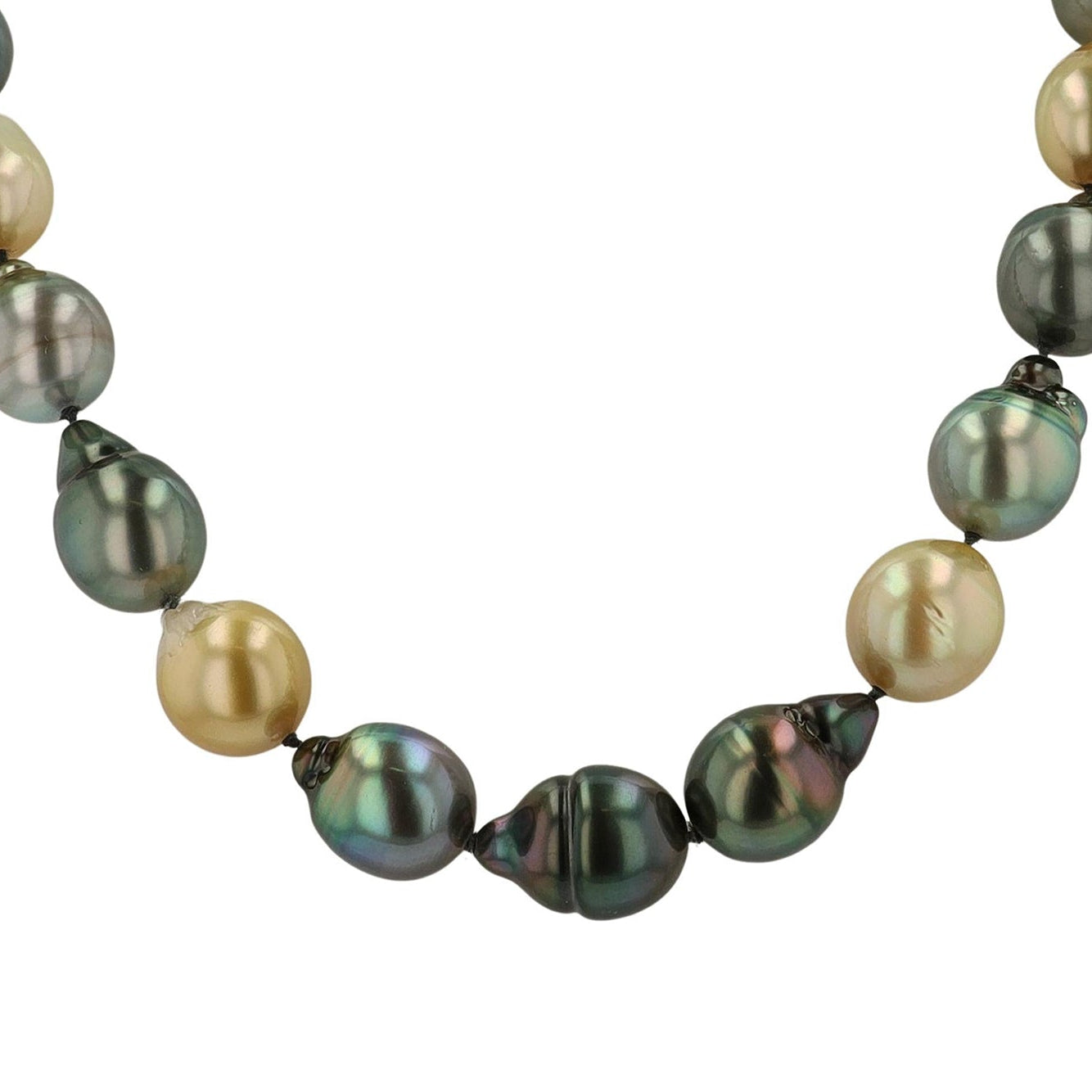 Golden and Tahitian Pearl Necklace