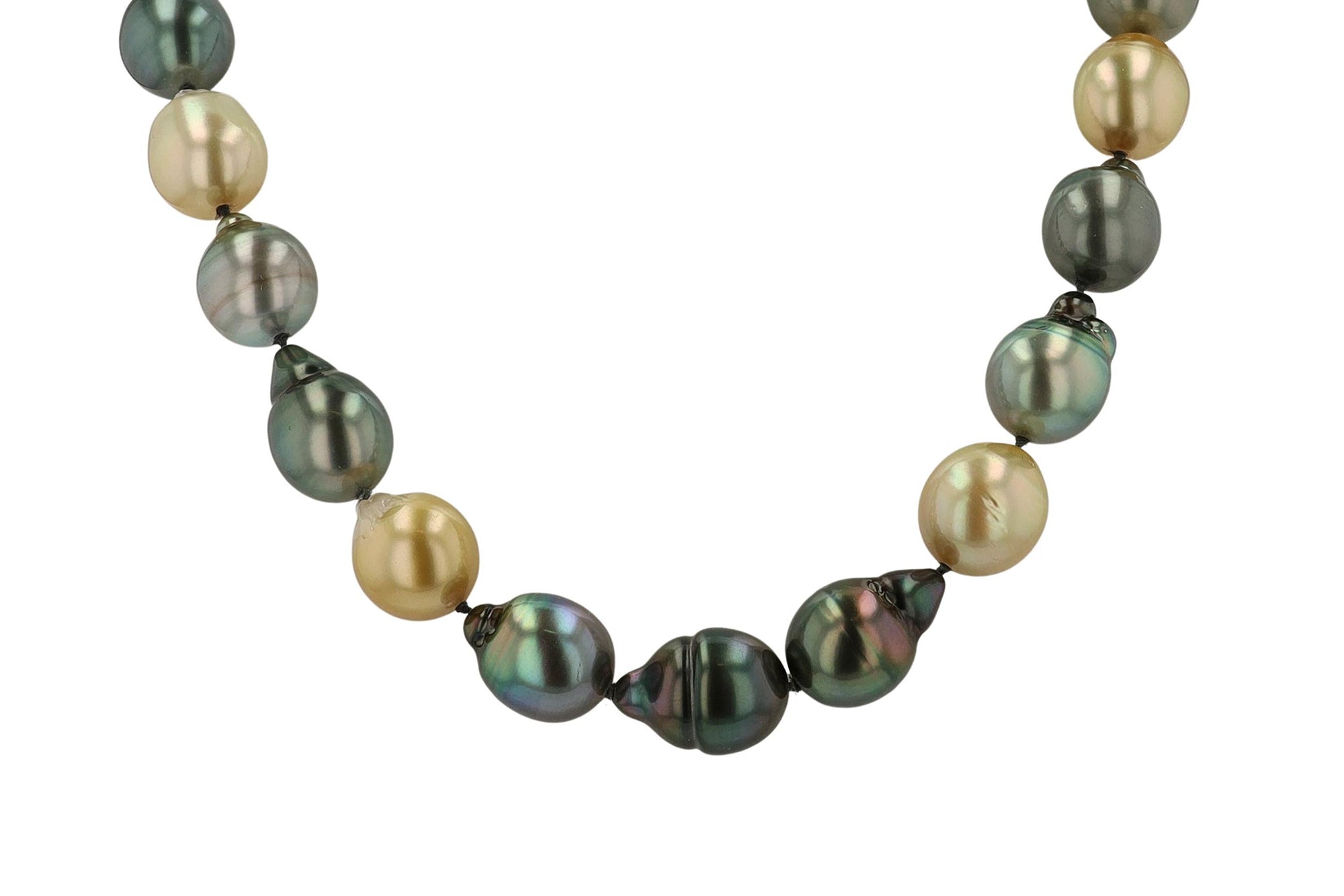 Golden and Tahitian Pearl Necklace