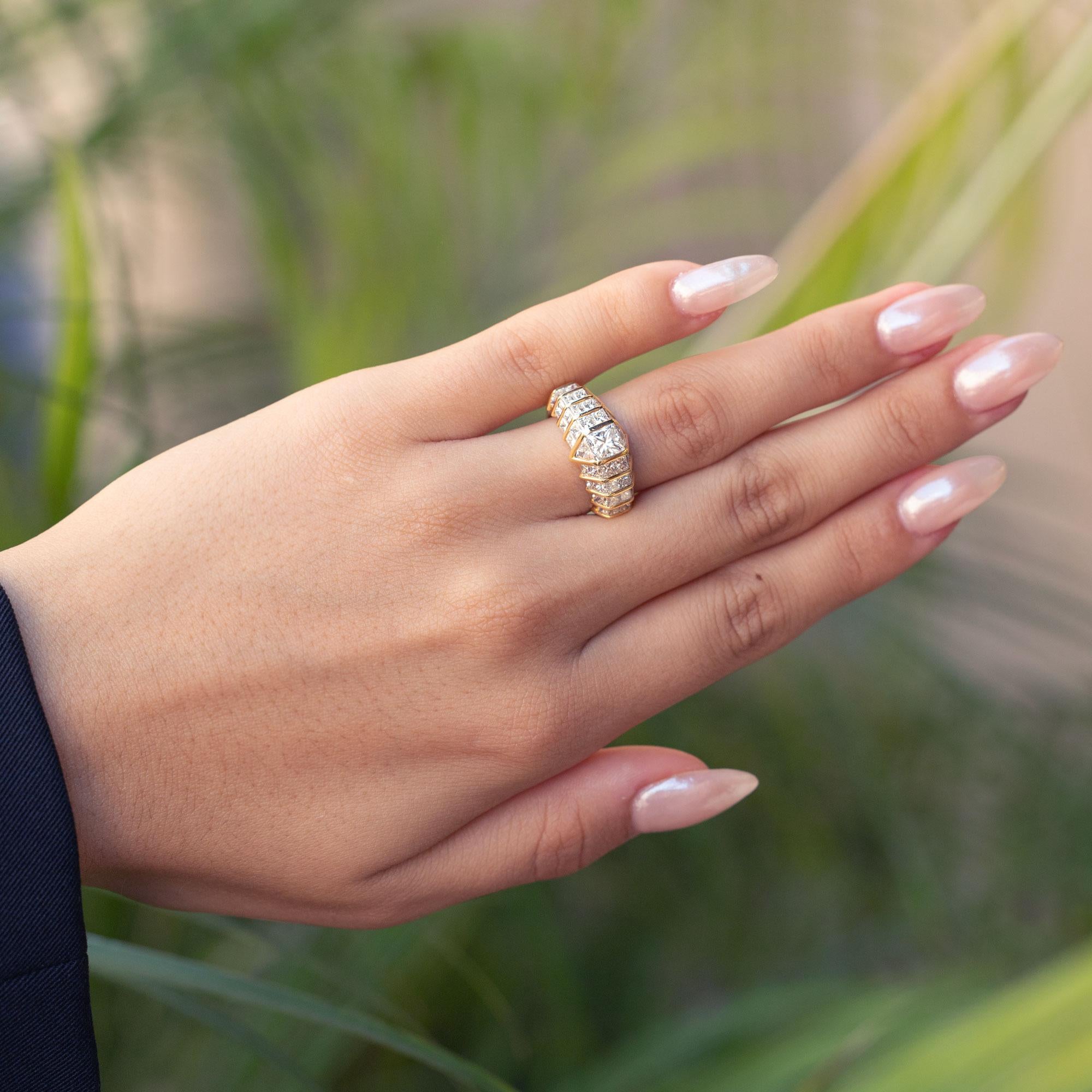 DeBeers Award Winner 4.50 ctw Quadrillion Cut Diamond Engagement Ring