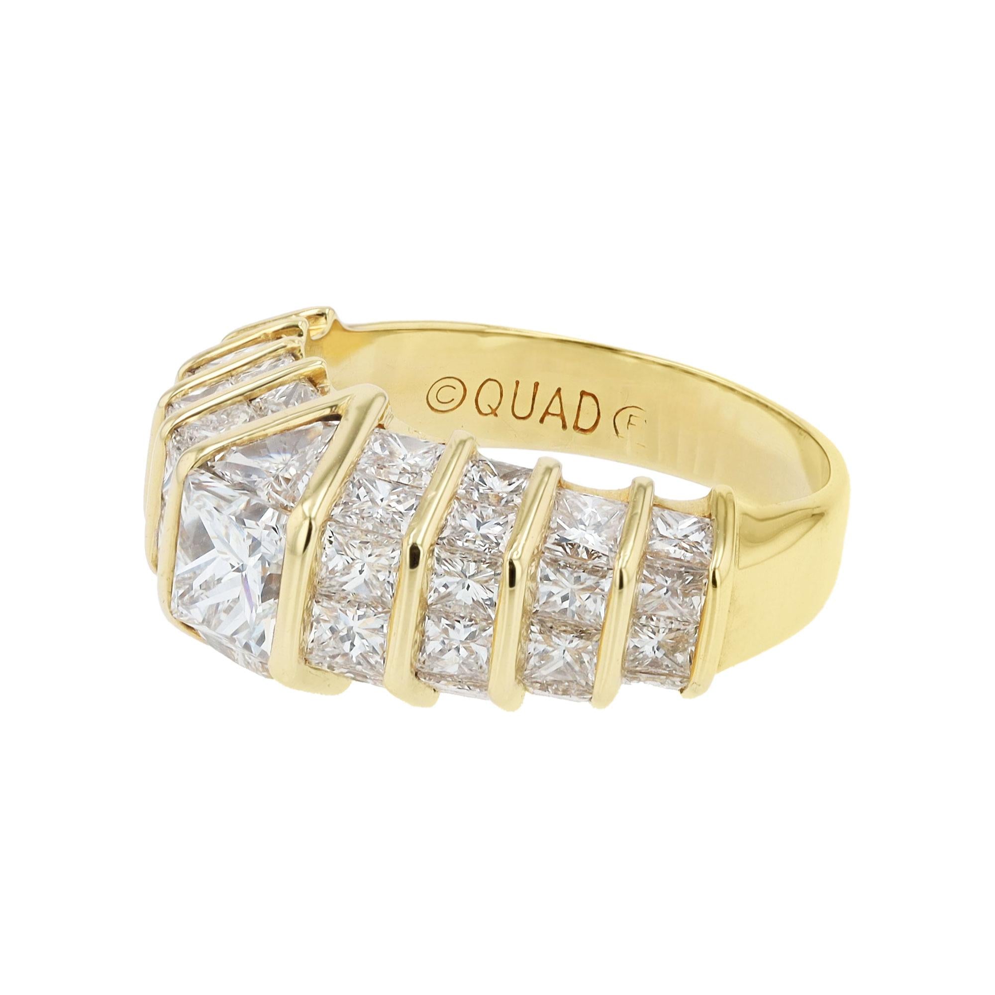 DeBeers Award Winner 4.50 ctw Quadrillion Cut Diamond Engagement Ring