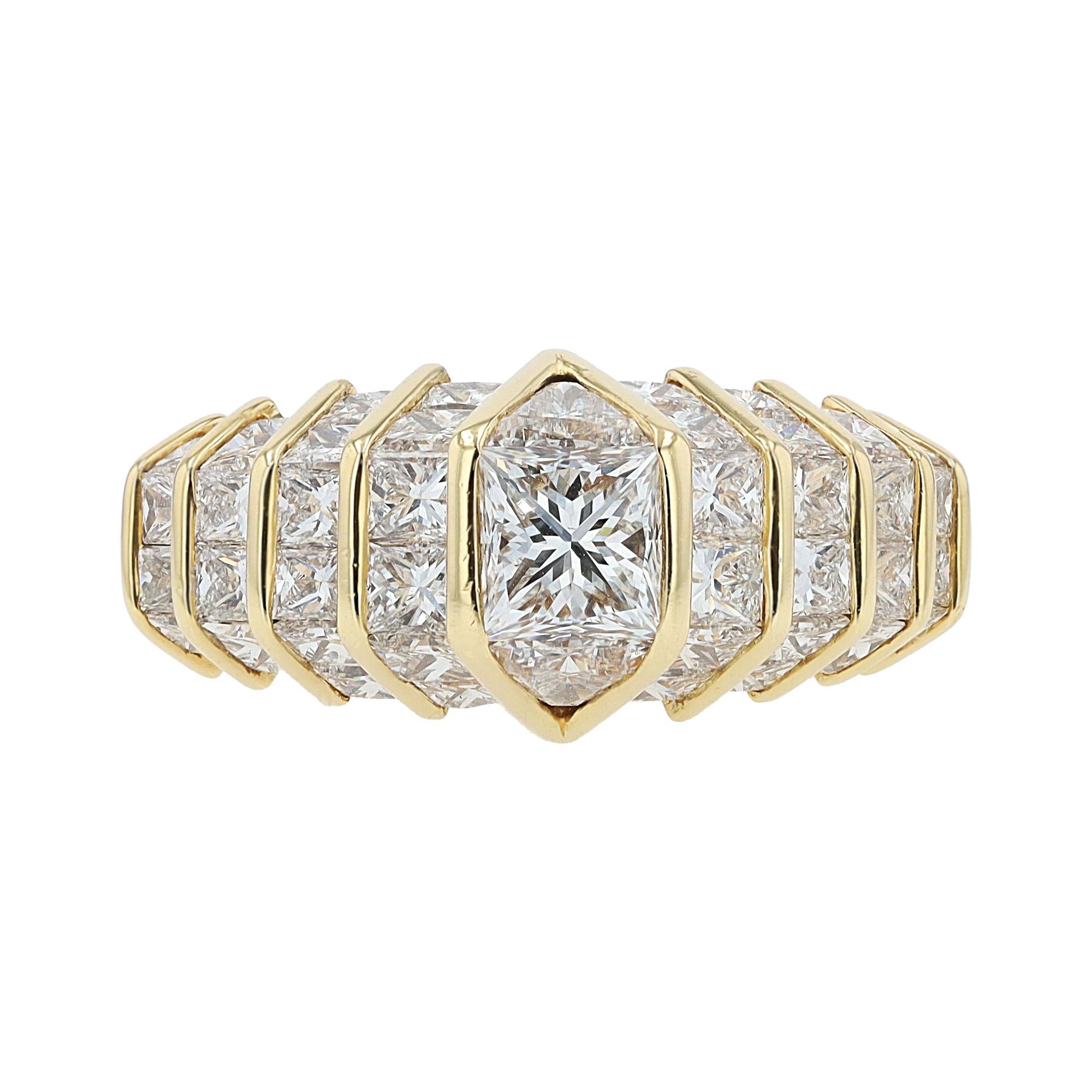DeBeers Award Winner 4.50 ctw Quadrillion Cut Diamond Engagement Ring