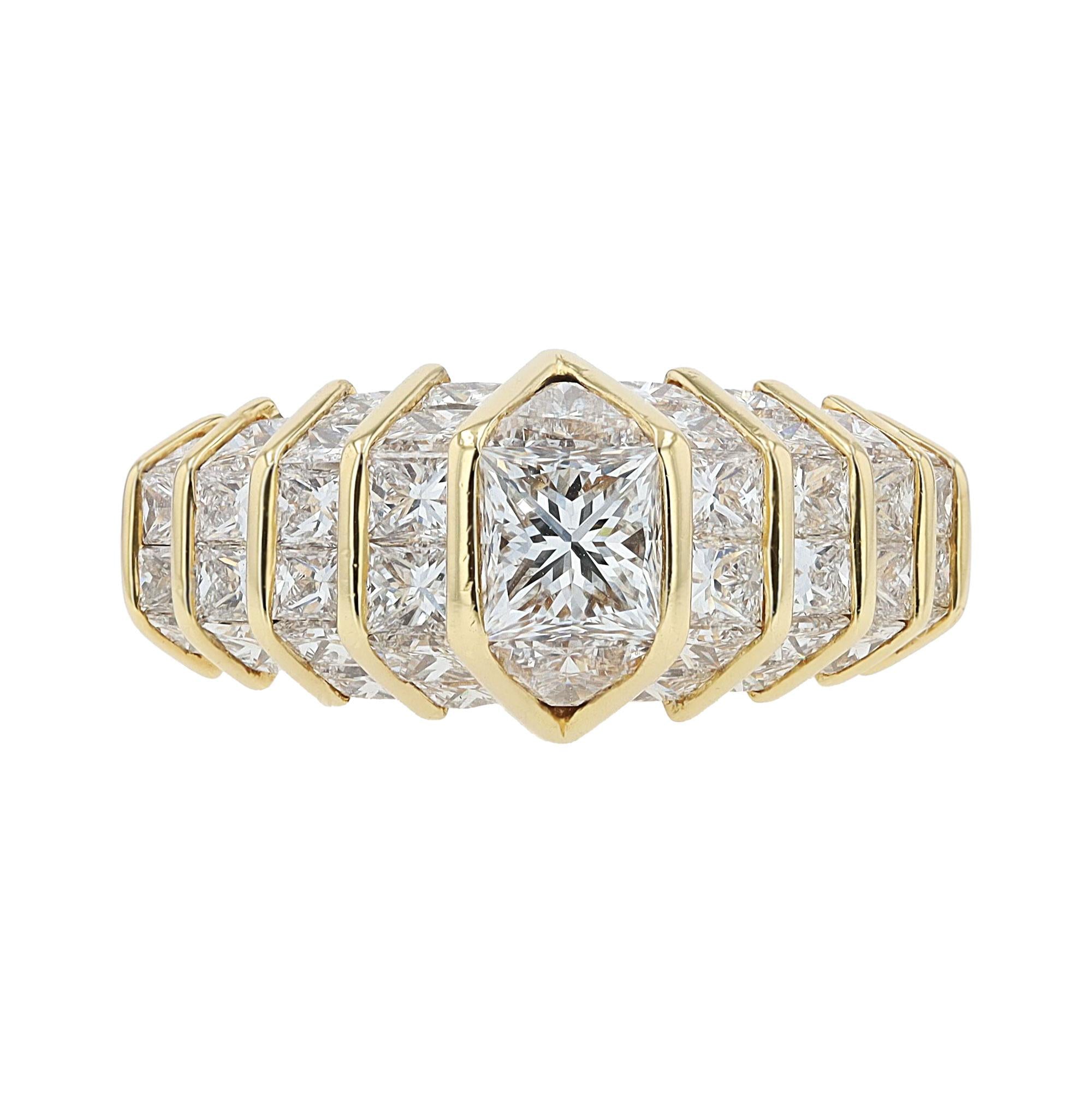 DeBeers Award Winner 4.50 ctw Quadrillion Cut Diamond Engagement Ring