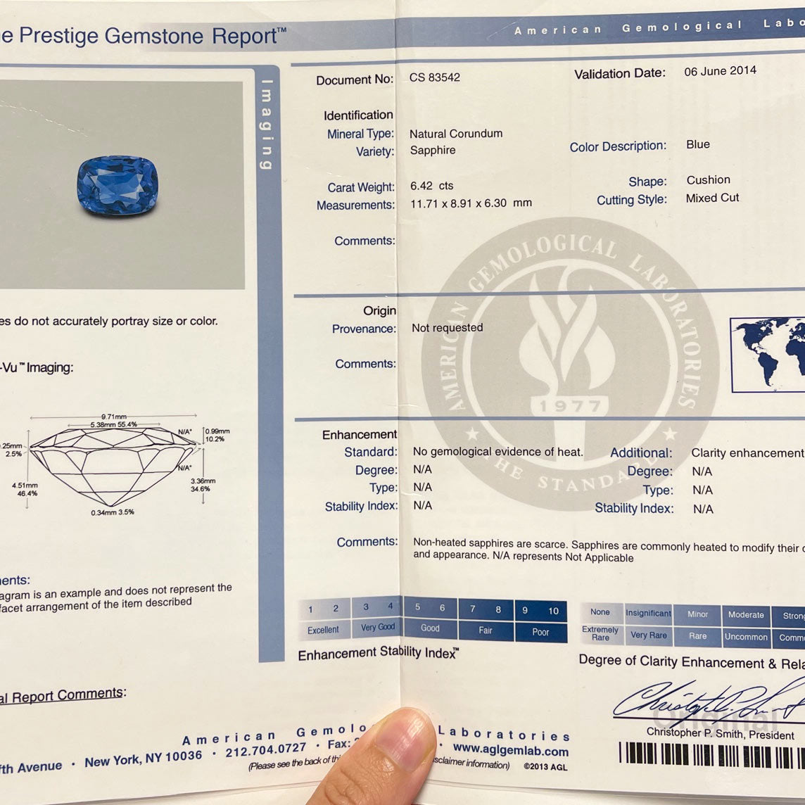 6.42 Carat No Heat Sapphire Sapphire Dome Cocktail Ring