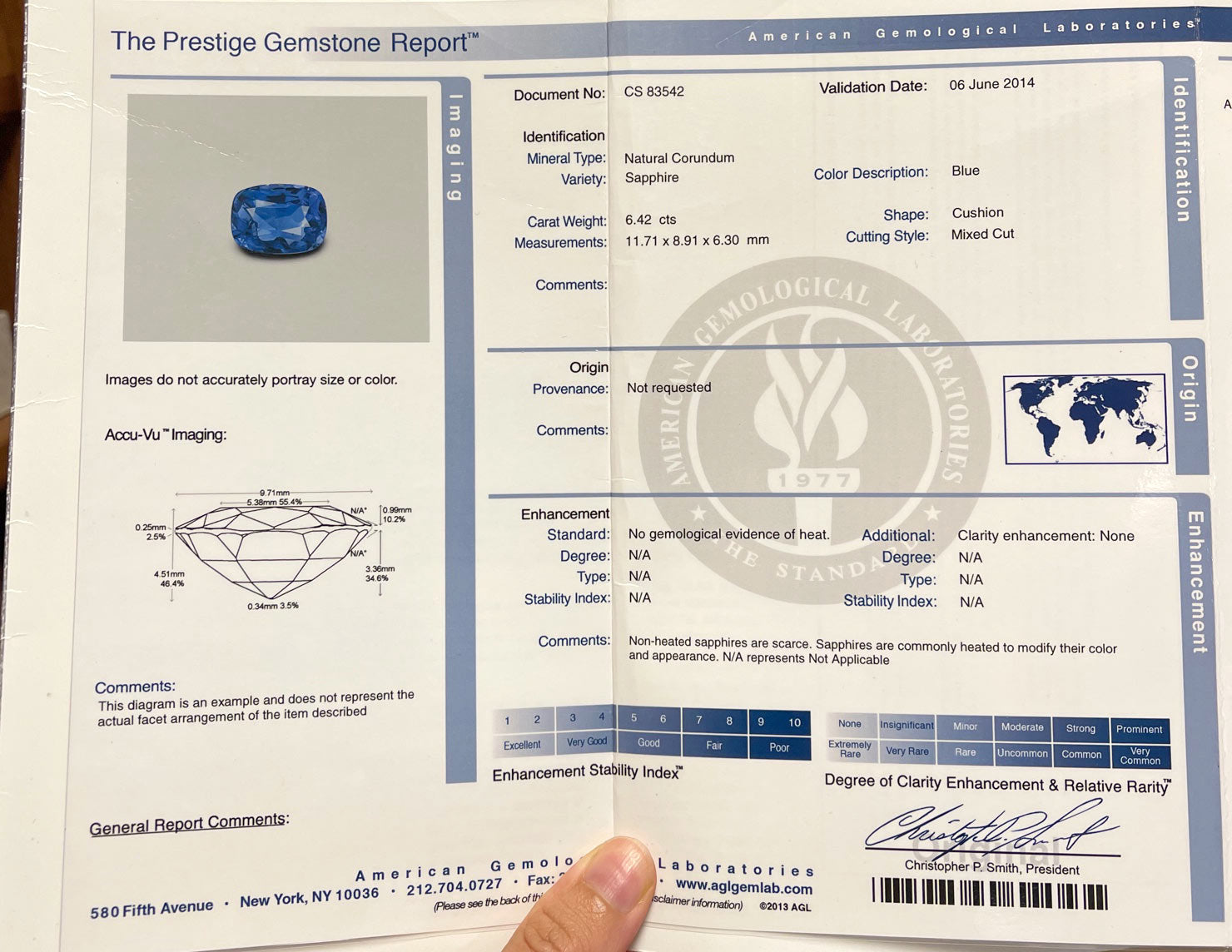 6.42 Carat No Heat Sapphire Sapphire Dome Cocktail Ring