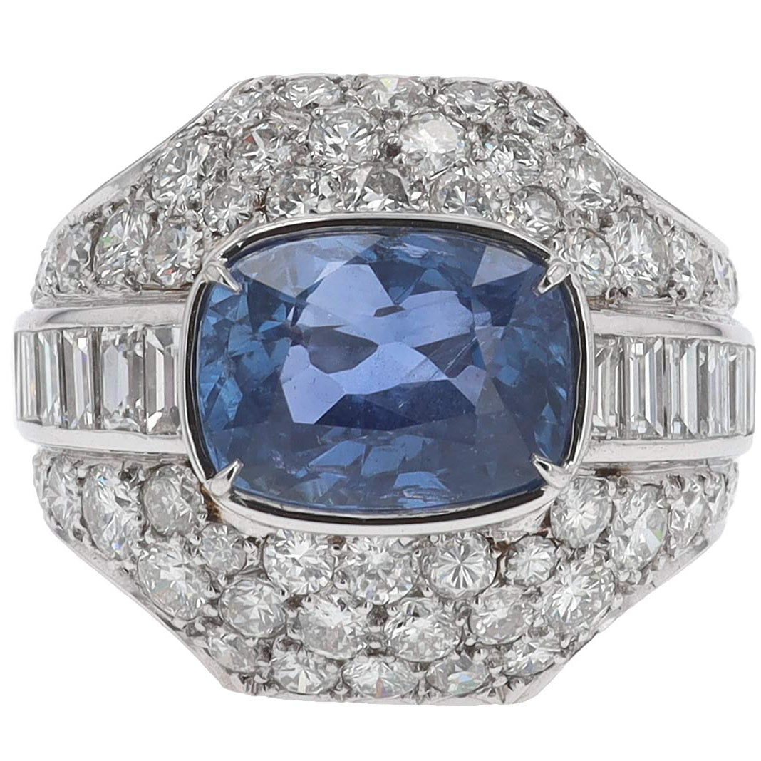 No Heat Sapphire Ring