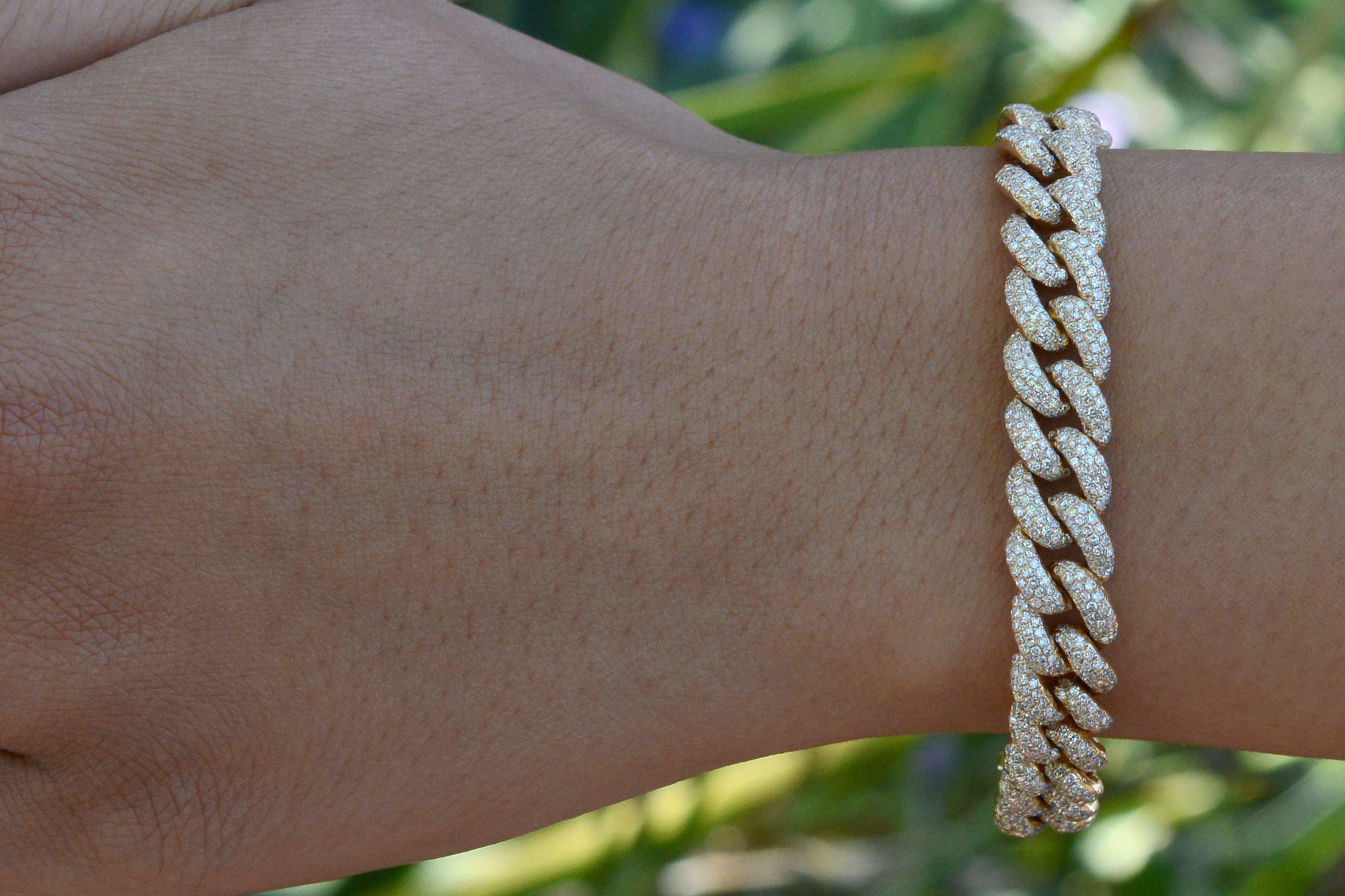 7.80 Carat Diamond Miami Cuban Link Bracelet