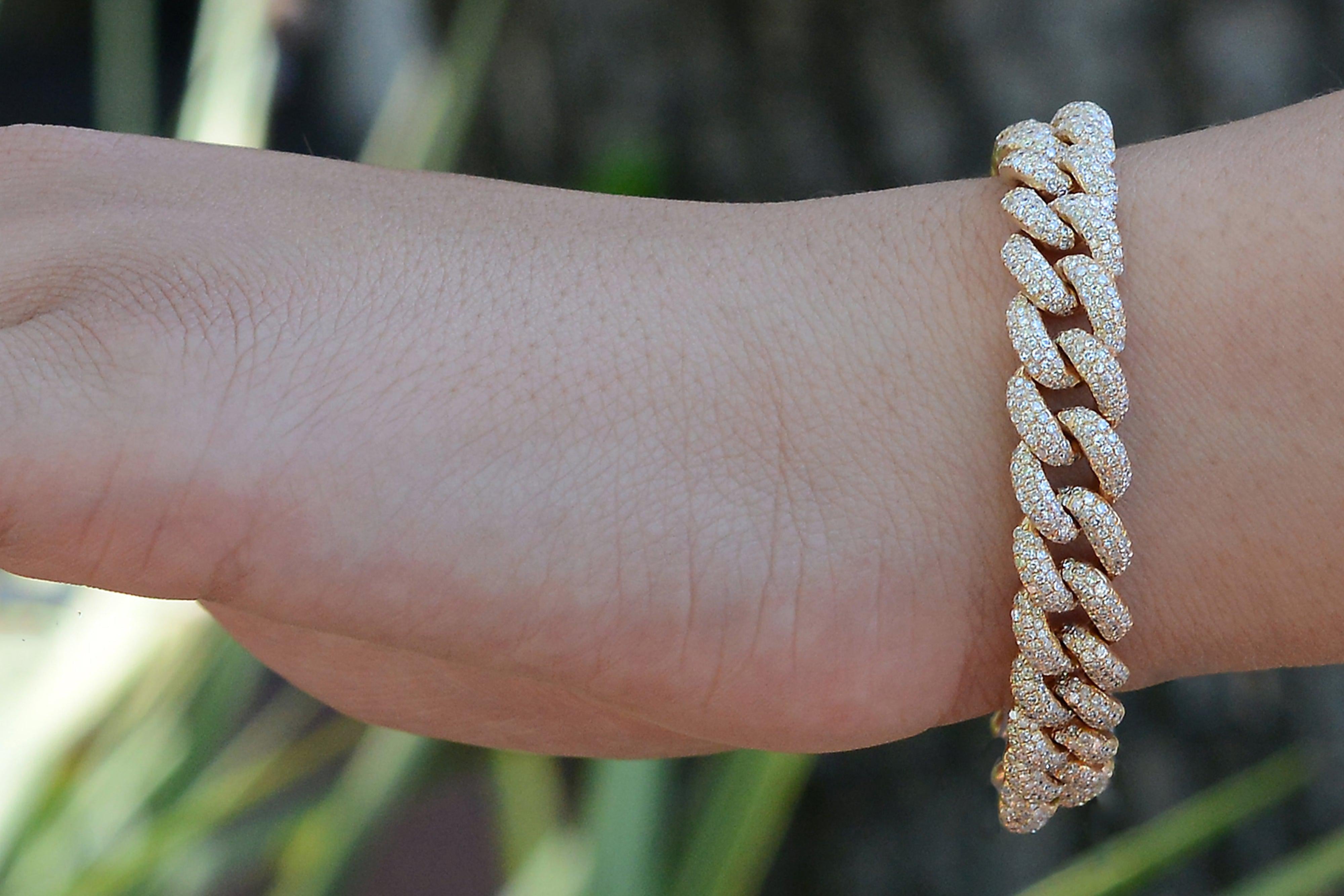 7.80 Carat Diamond Miami Cuban Link Bracelet