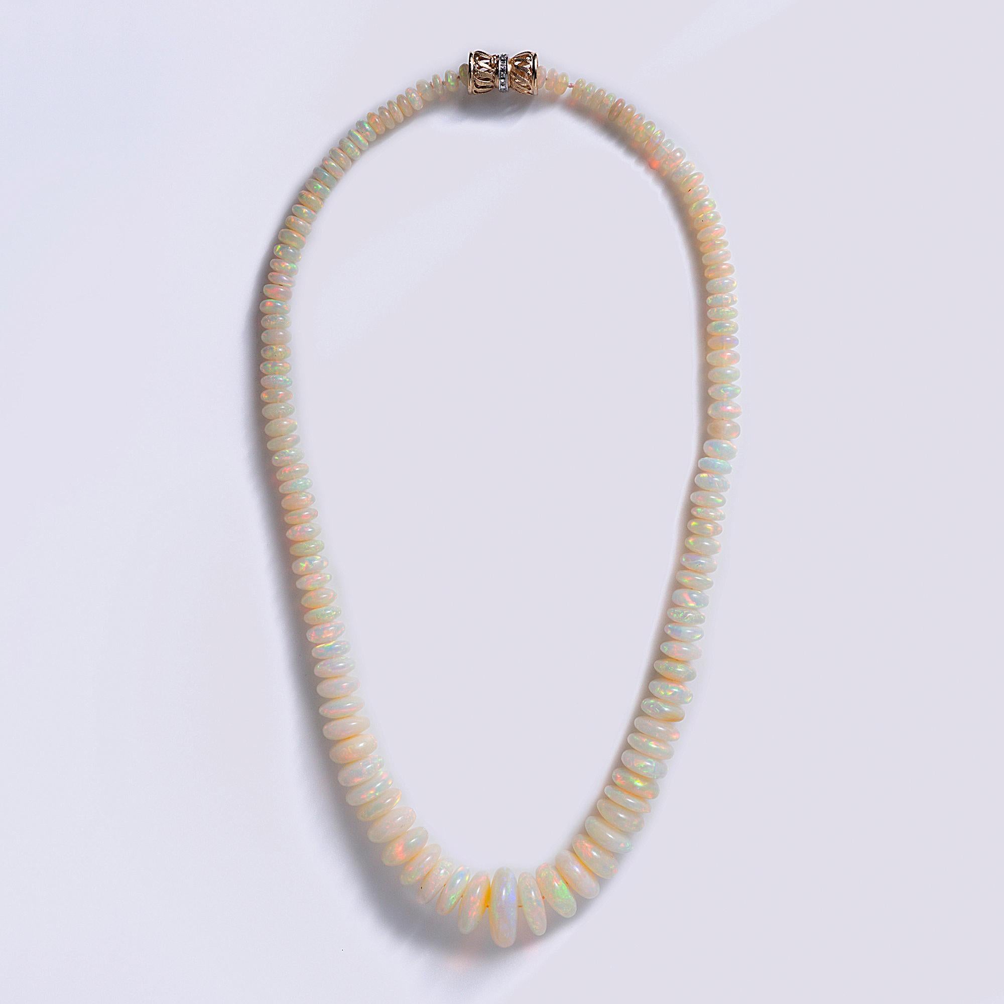 Significant Opal Bead Strand Necklace 274 Carats