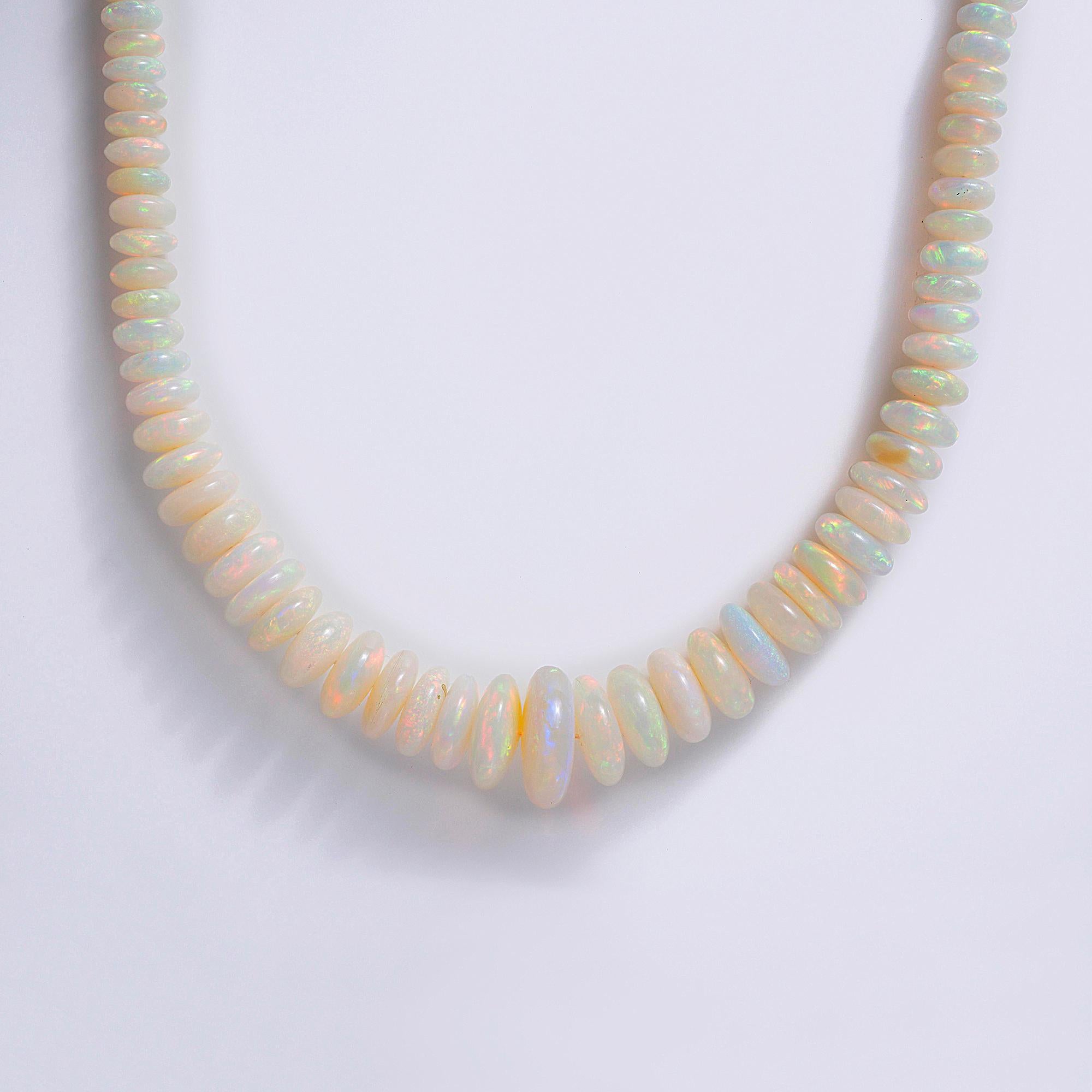 Significant Opal Bead Strand Necklace 274 Carats
