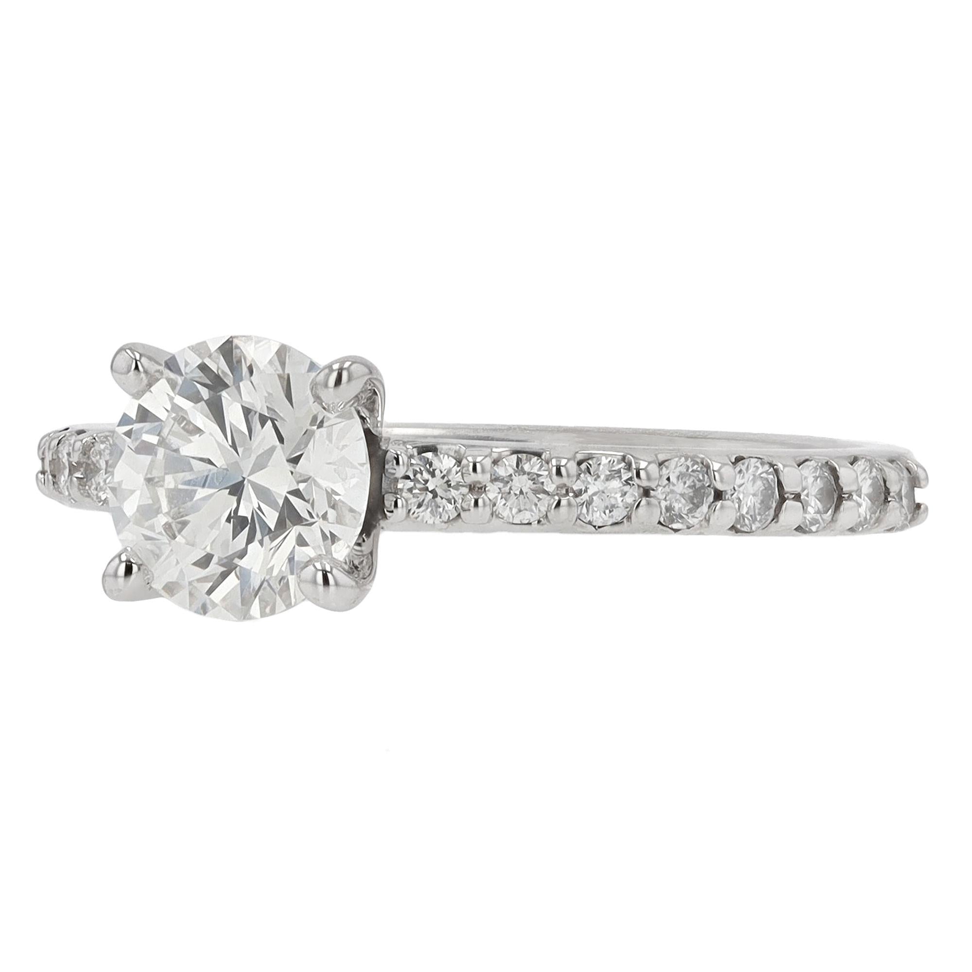 GIA Certified 0.80 carat Round Brilliant Cut Solitaire Diamond Ring