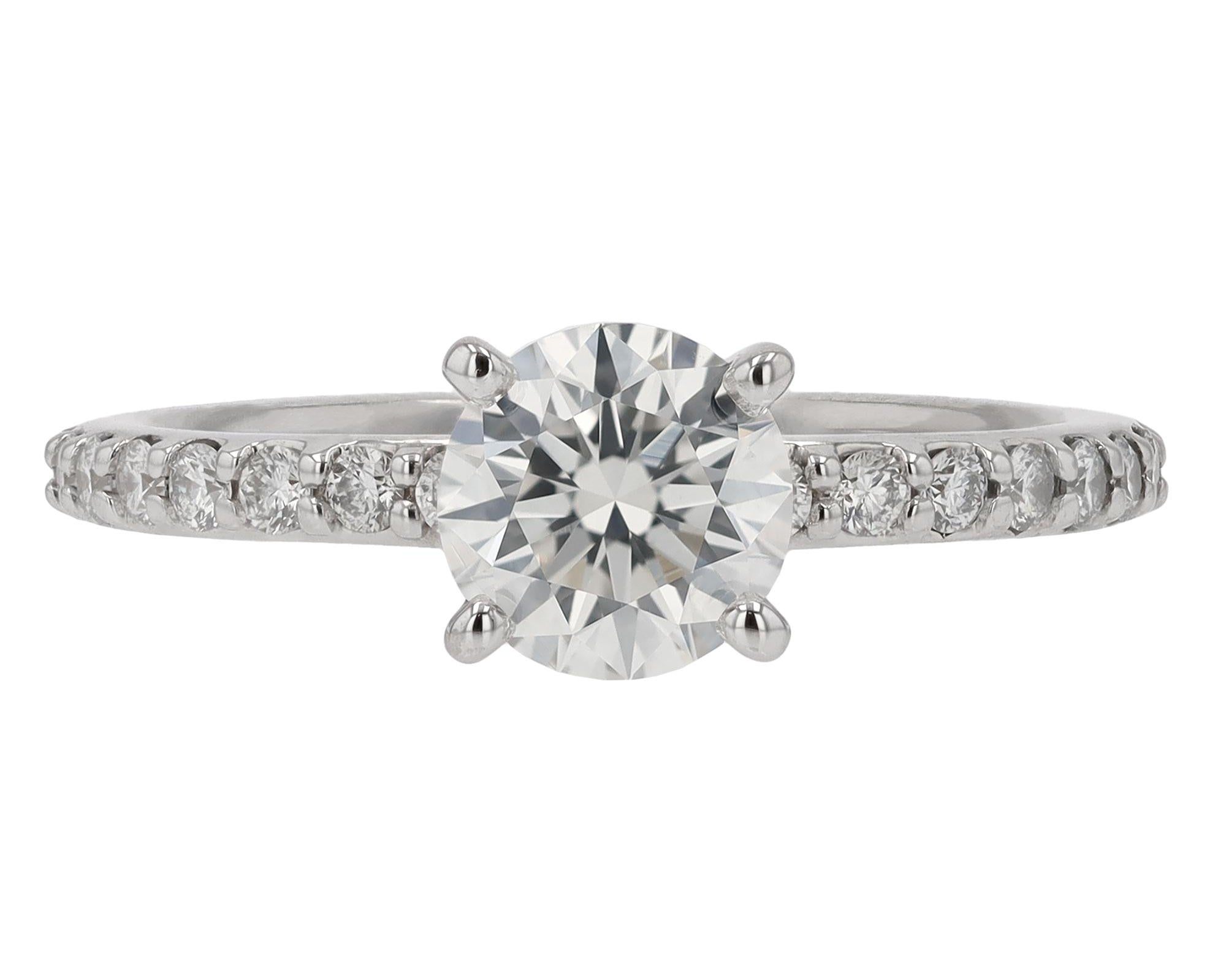 GIA Certified 0.80 carat Round Brilliant Cut Solitaire Diamond Ring