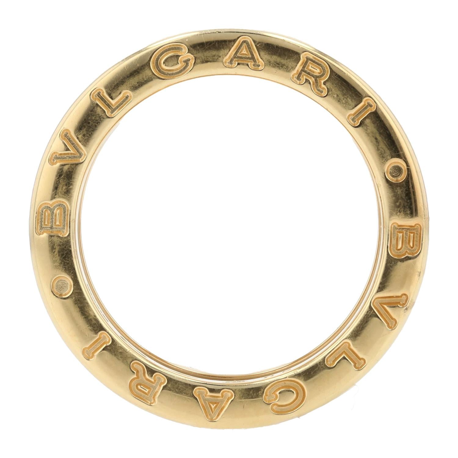 Estate BVLGARI B.Zero1 18k Yellow Gold Size 5 Three Band Ring