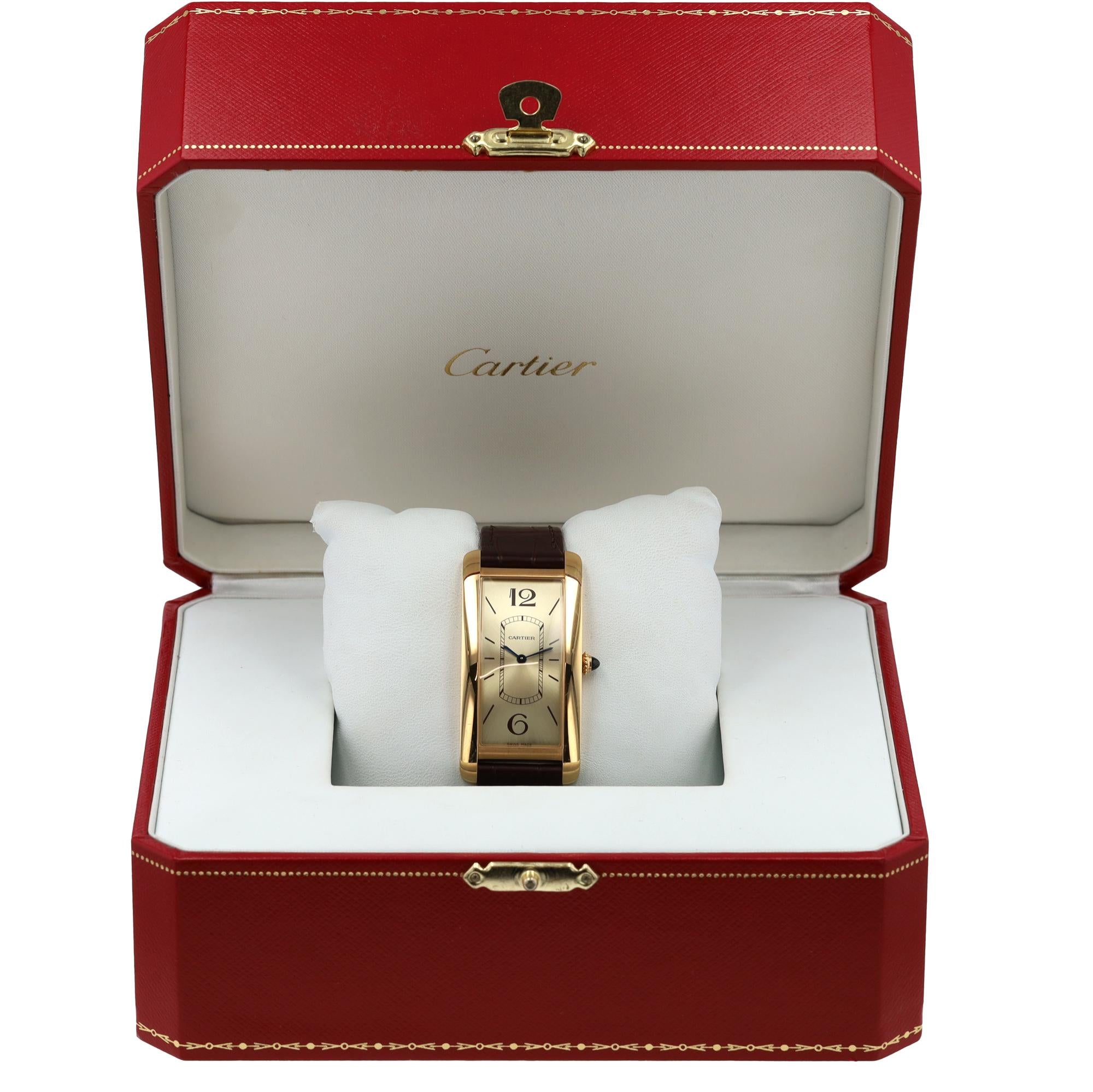 2019 Cartier Tank Cintrée 46mm 18k Gold Watch