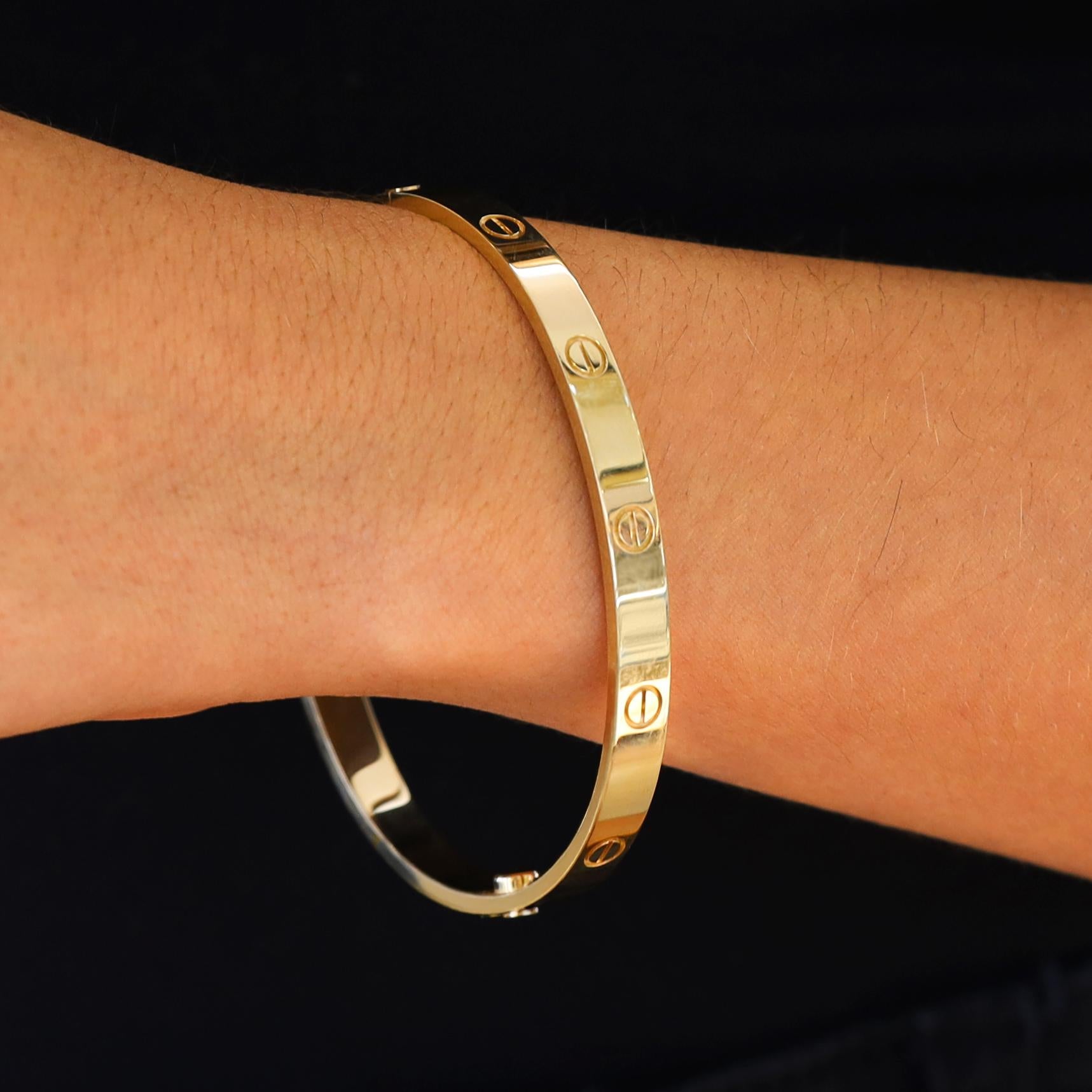 Cartier Love Bracelet Classic Model Size 20 18k Yellow Gold