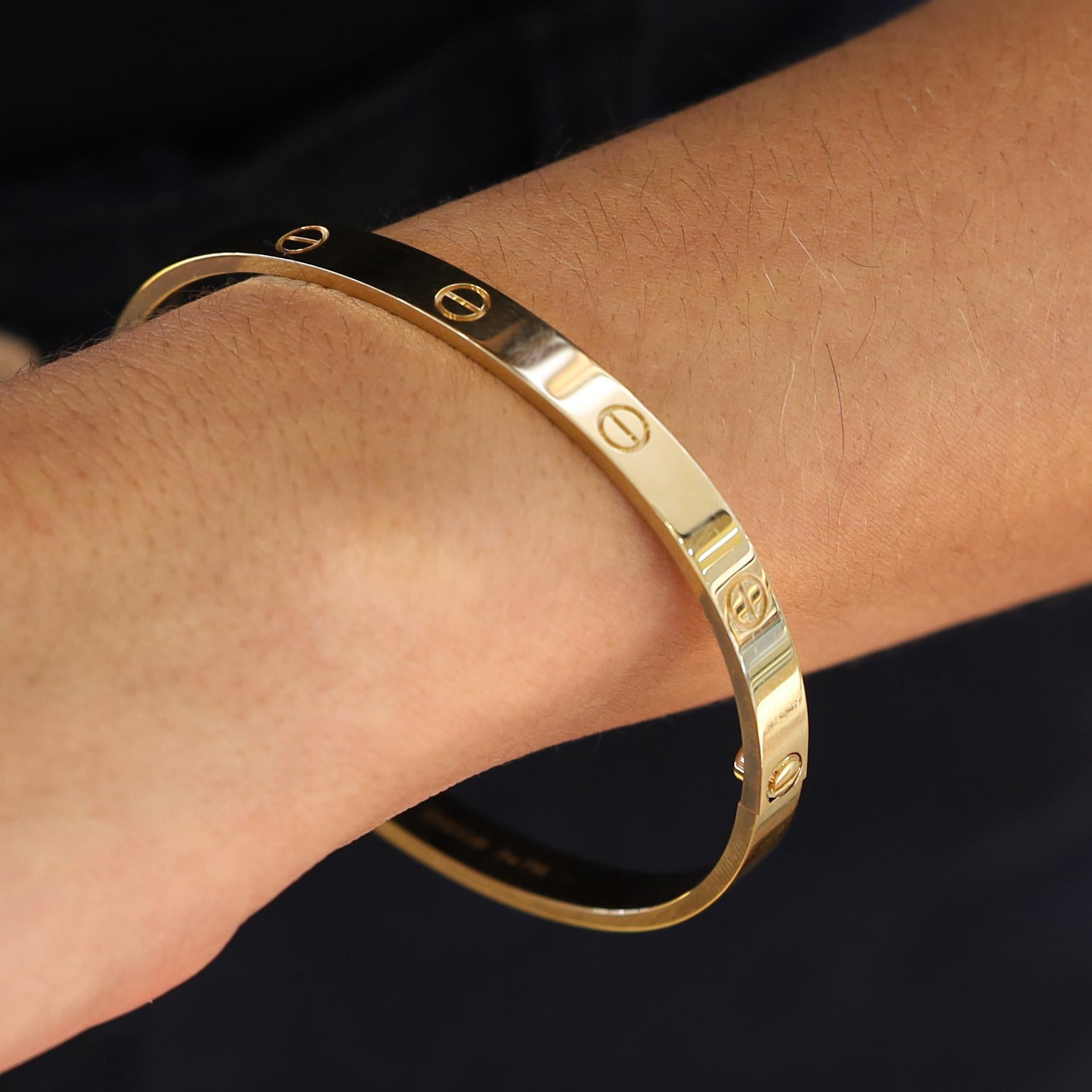 Cartier Love Bracelet Classic Model Size 20 18k Yellow Gold