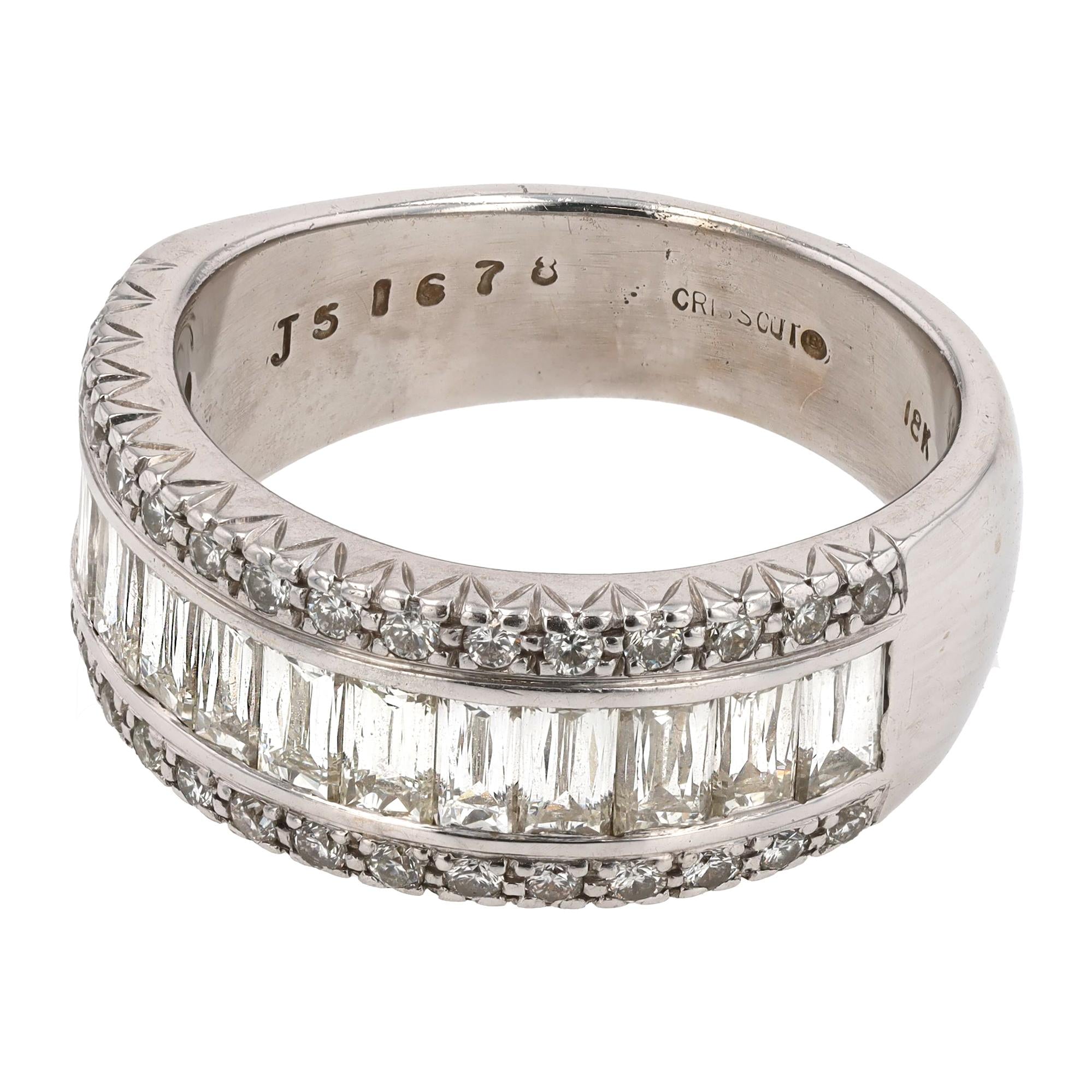 Christopher Designs Crisscut Diamond Anniversary Wedding Band