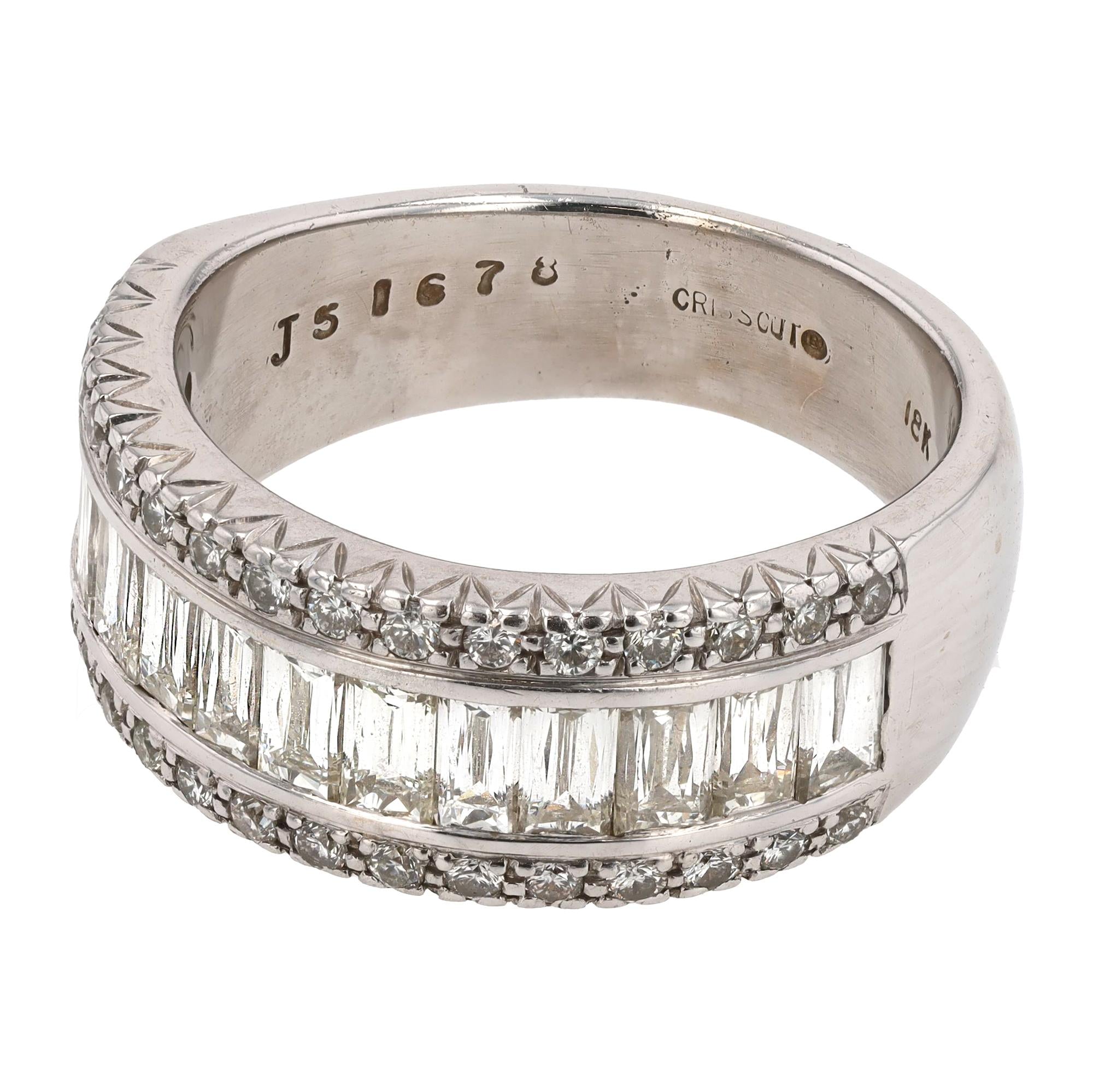 Christopher Designs Crisscut Diamond Anniversary Wedding Band